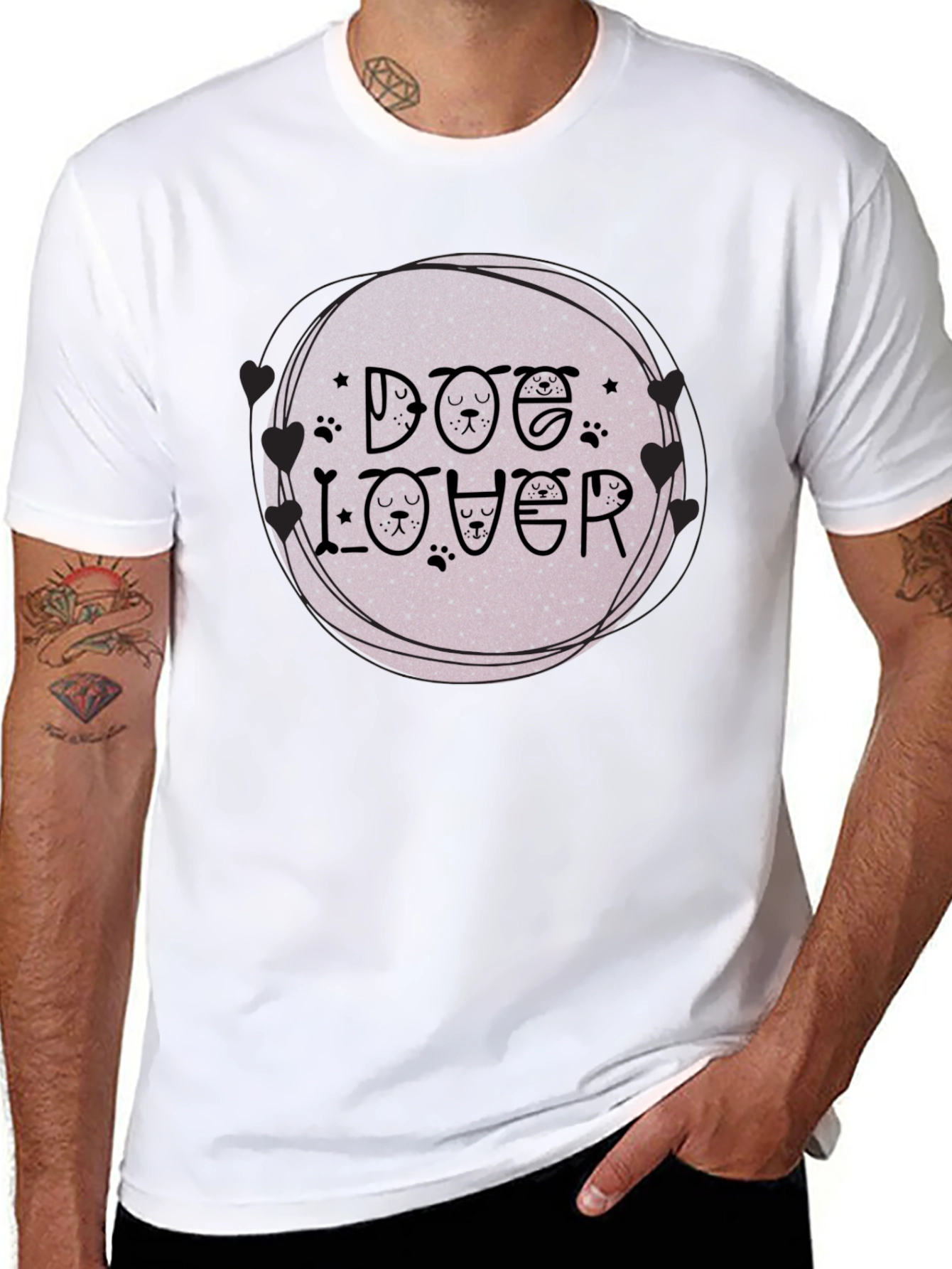 Black Dog Lover Graphic Tee - Unique Pet Design view 8