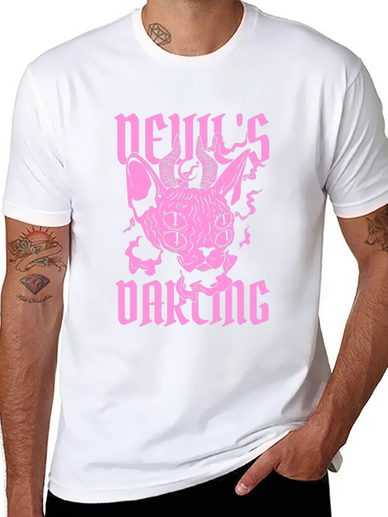 Black Devil's Darling Black Graphic T-Shirt view 8