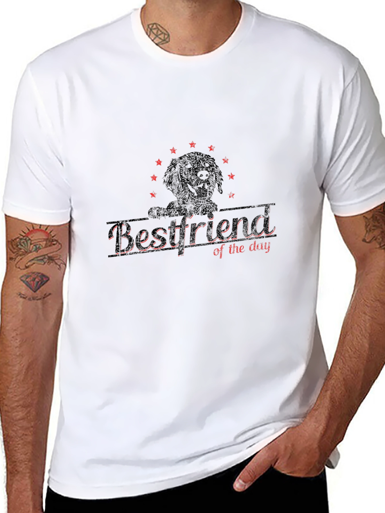 Black Bestfriend of the Day Dog Graphic Tee view 8
