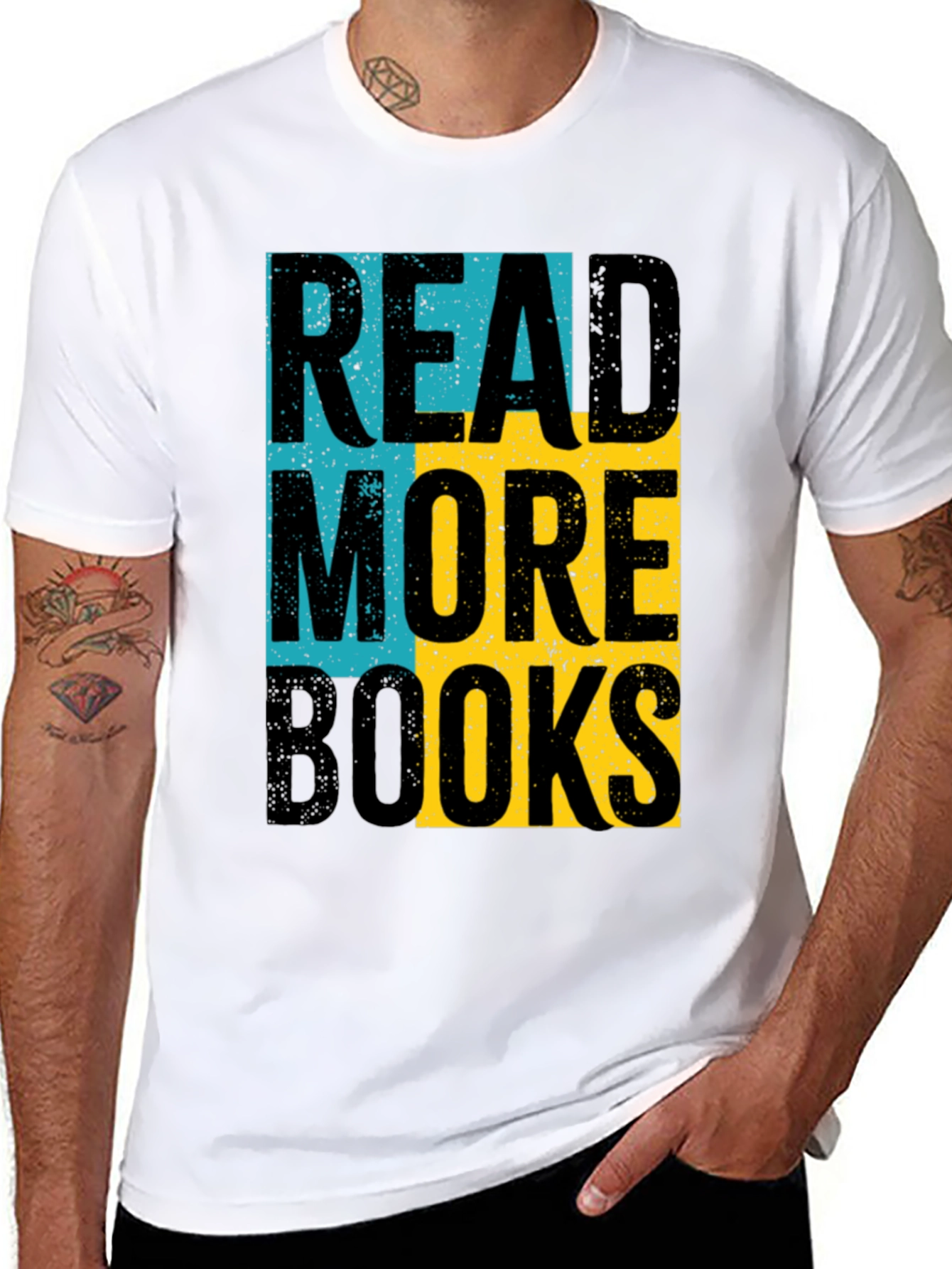 Black Read More Books Graphic Tee - Unisex view 8