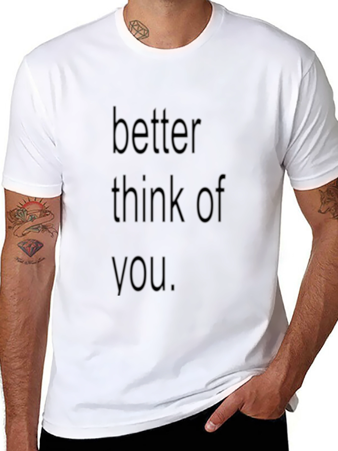 Black Better Think Of You Graphic Tee - Black view 8