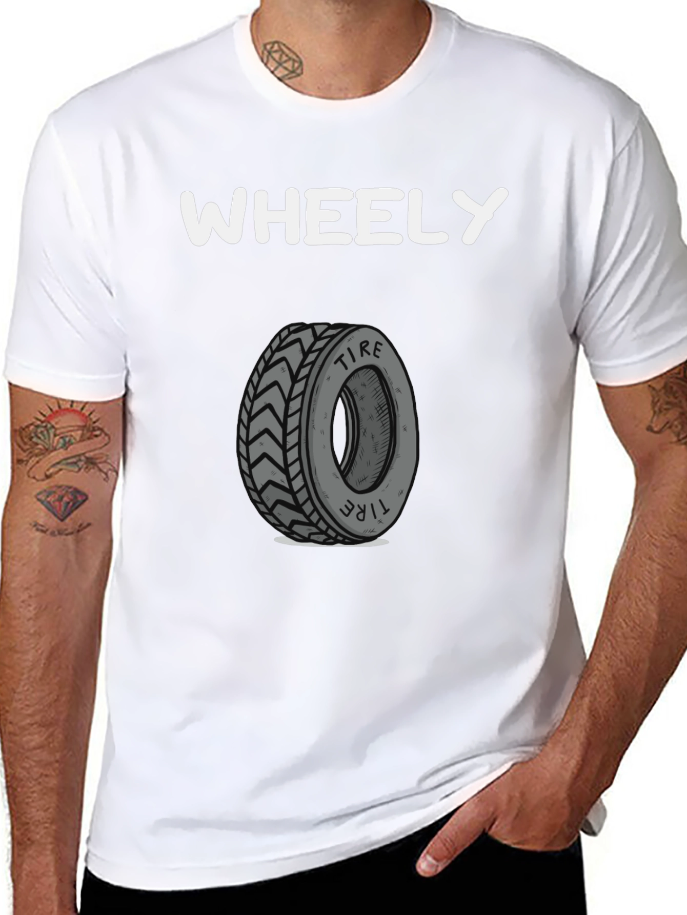 Wheely Tire T-Shirt -  Cool Graphic Tee - 8