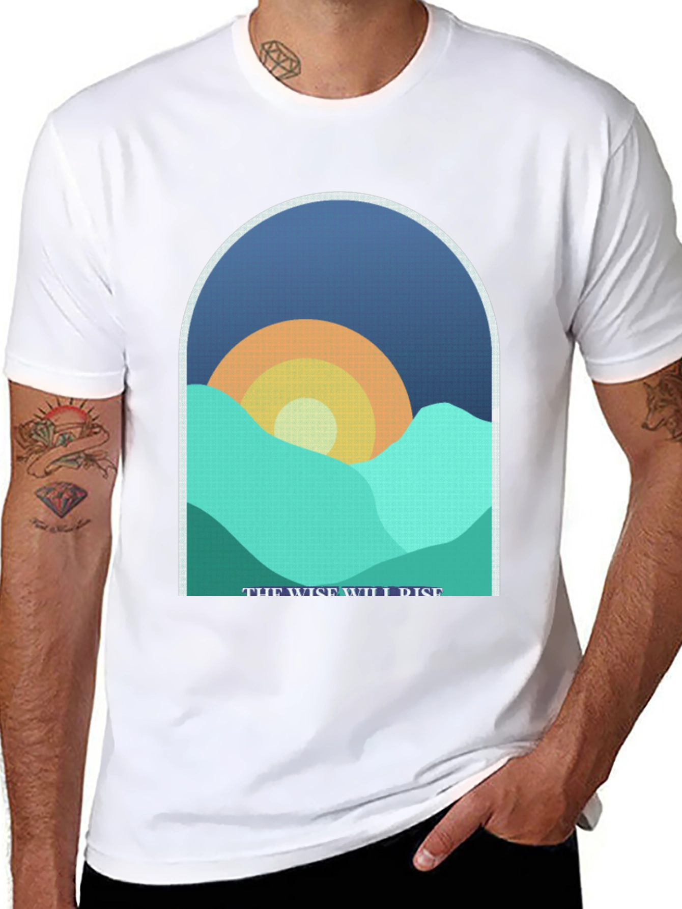 Black The Wise Will Rise Graphic T-Shirt view 8