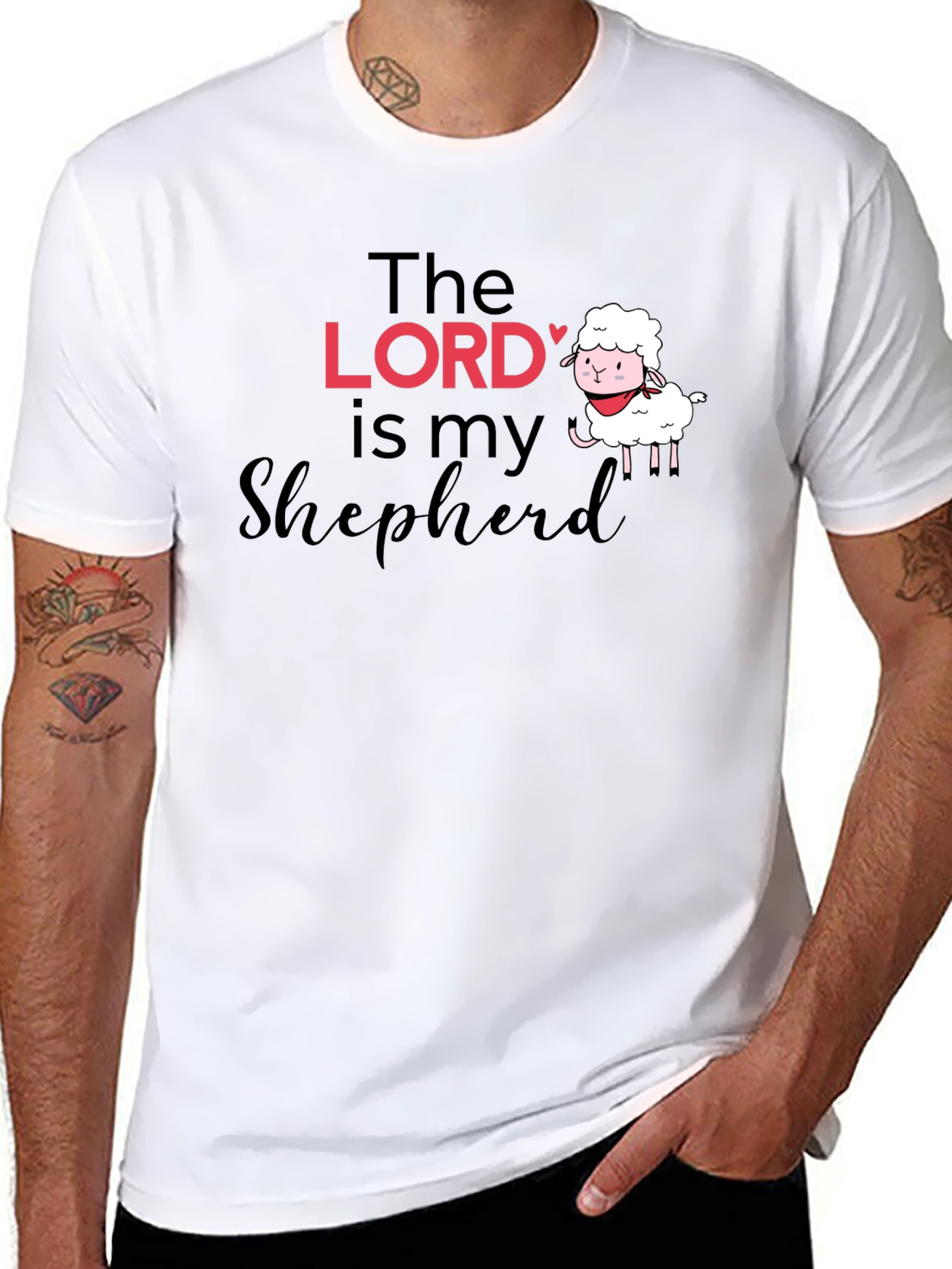 Black The Lord is My Shepherd T-Shirt view 8