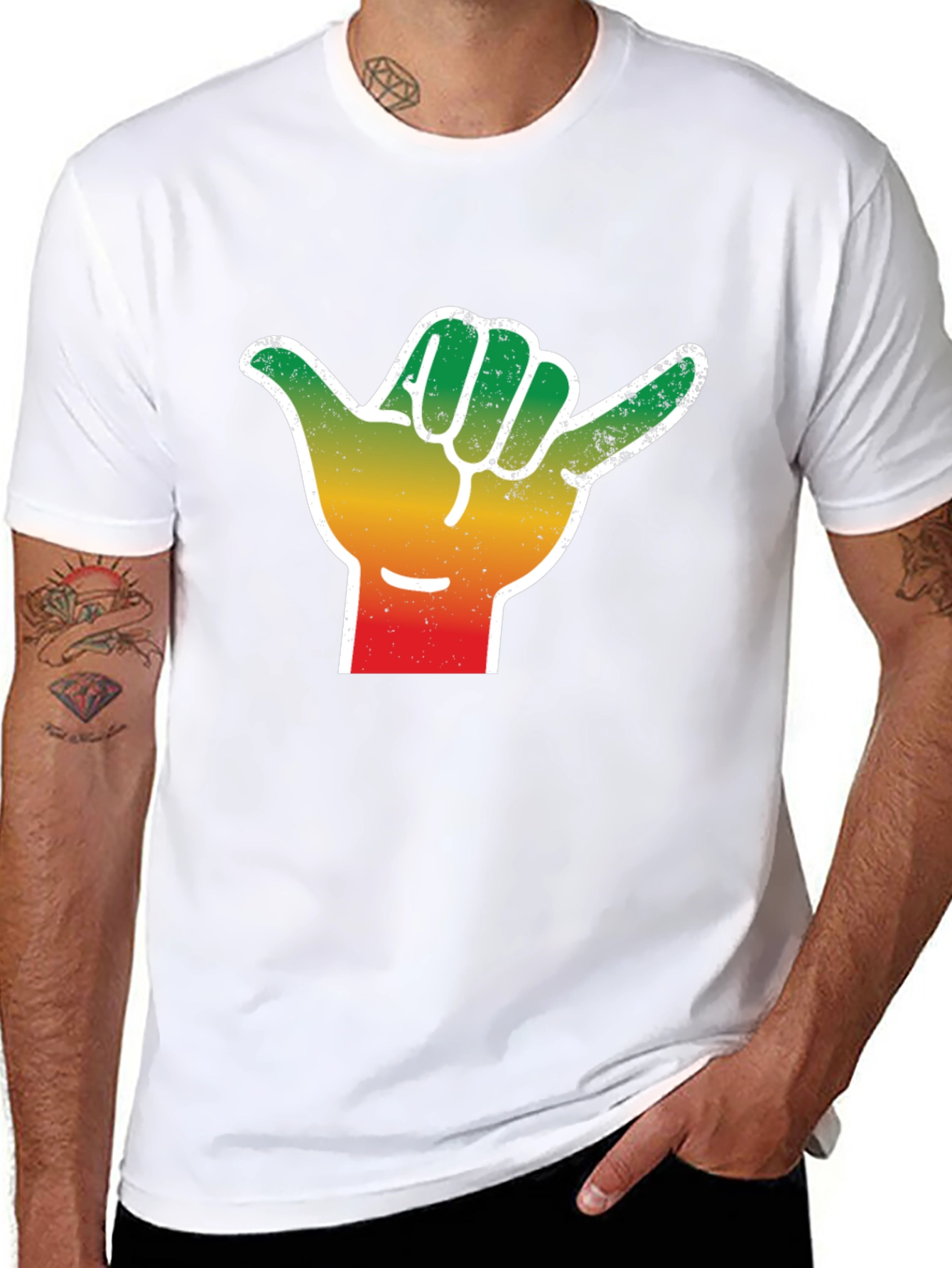 Hang Loose Graphic Tee - Shaka Hand T-Shirt - 8