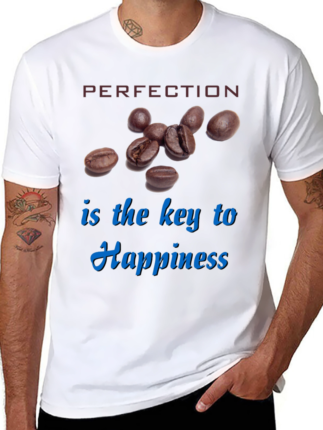 Black Perfection is Key Coffee Graphic Tee view 8