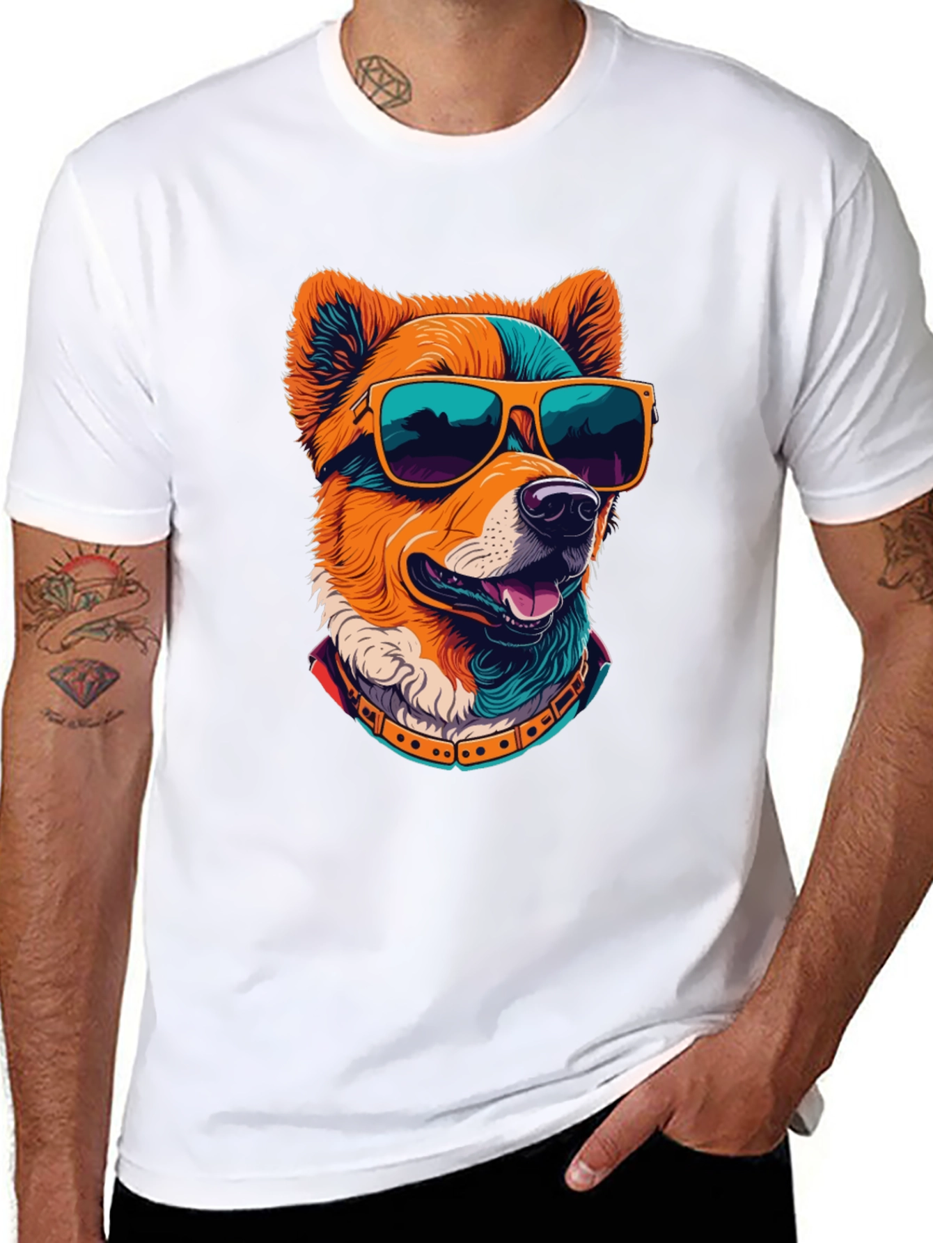 Cool Dog Graphic Tee - Black T-Shirt - 8