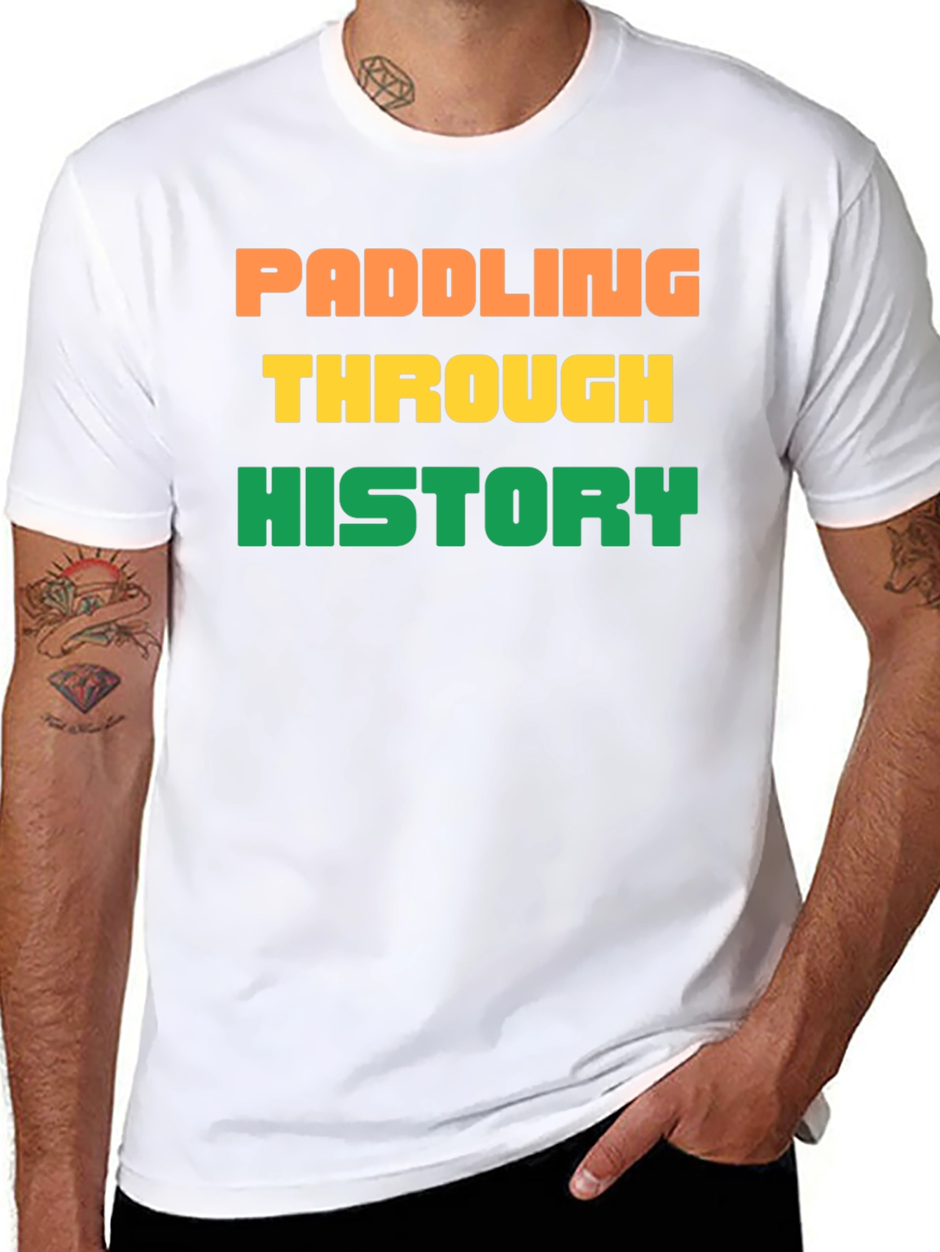 Black Paddling Through History Tee view 8