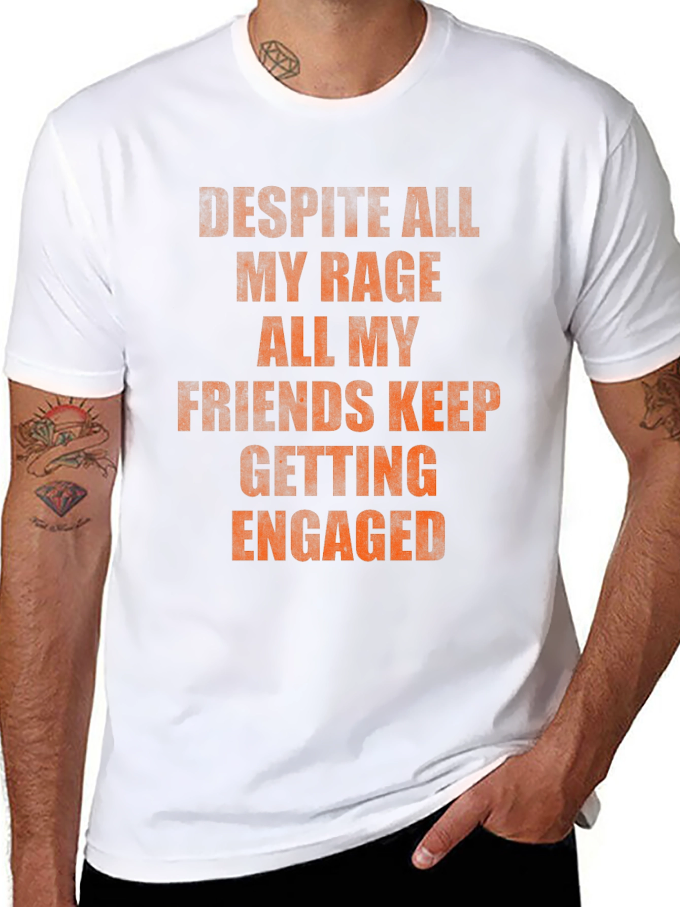Black Rage Friends Engaged Graphic Tee view 8