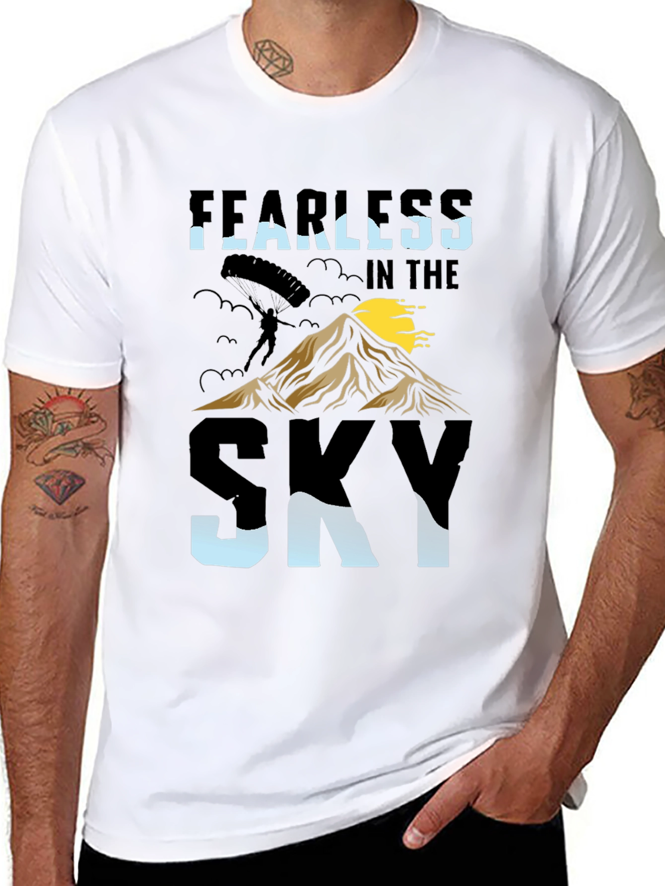 Black Fearless in the Sky T-Shirt view 8