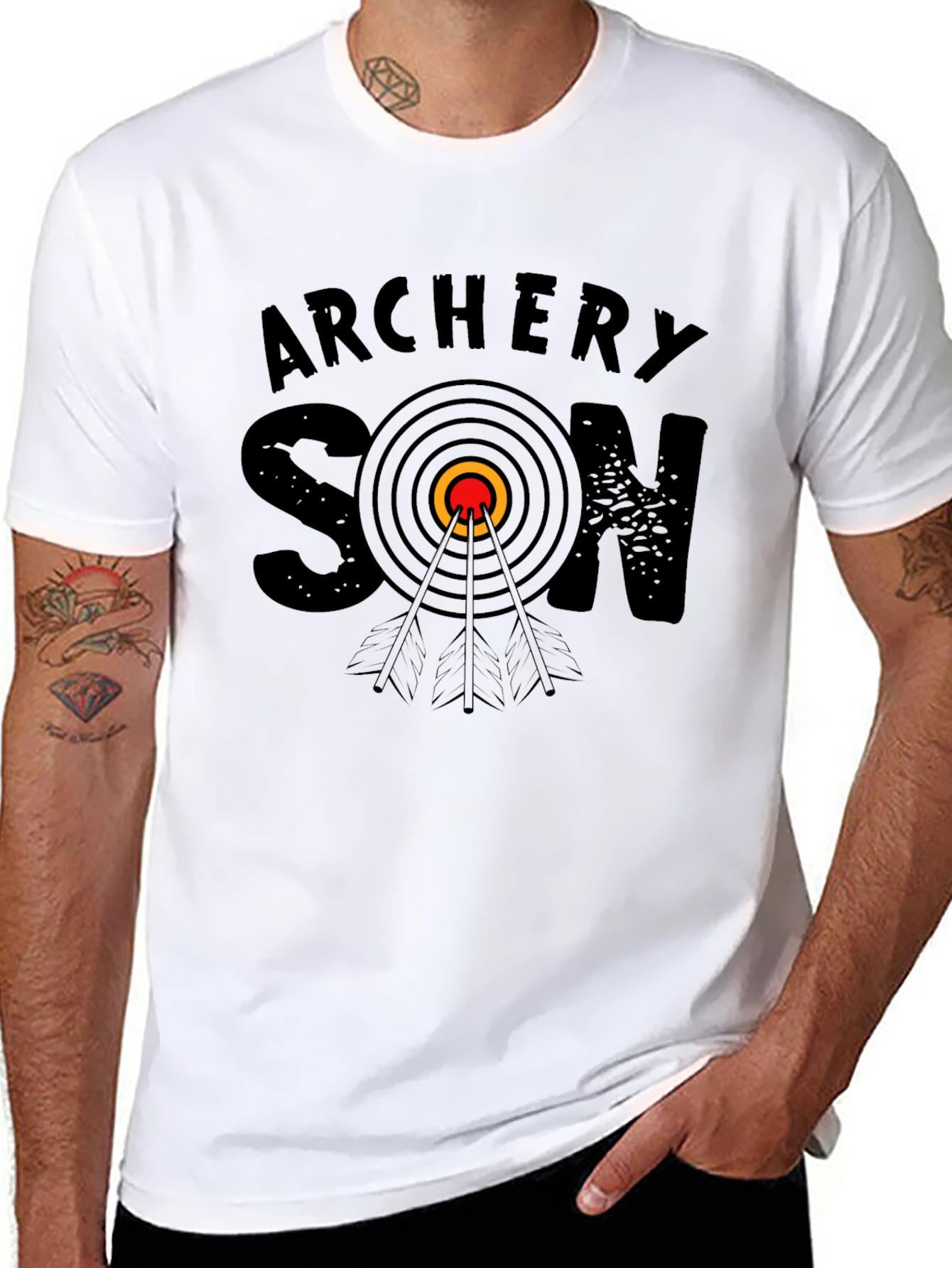 Black Archery Son T-Shirt - Target Dad Tee view 8