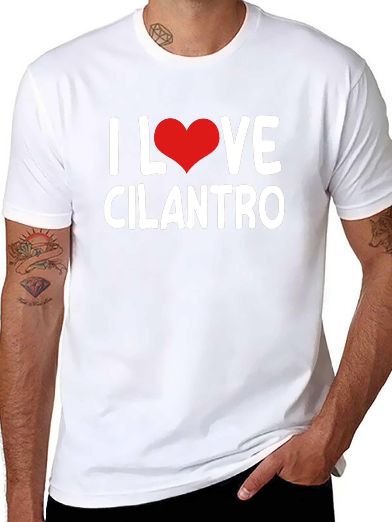 Black I Love Cilantro Graphic T-Shirt view 8