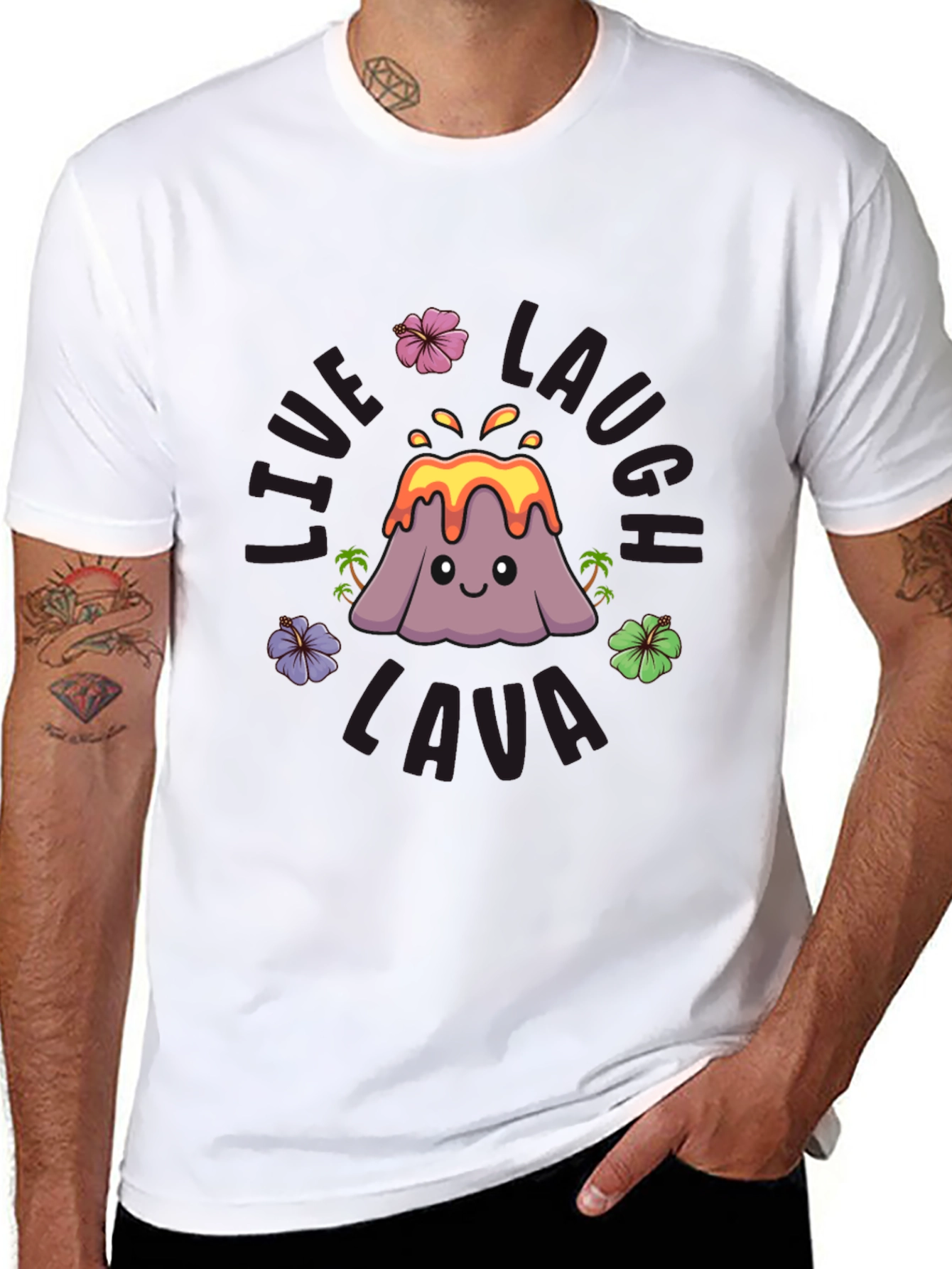 Black Live Laugh Lava Graphic T-Shirt view 8