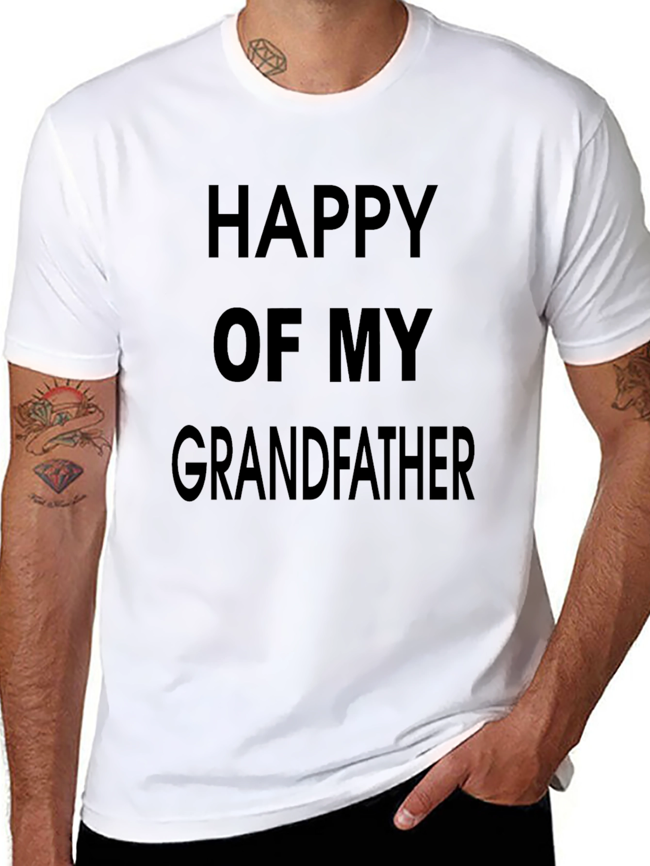 Black Happy of My Grandfather T-Shirt view 8