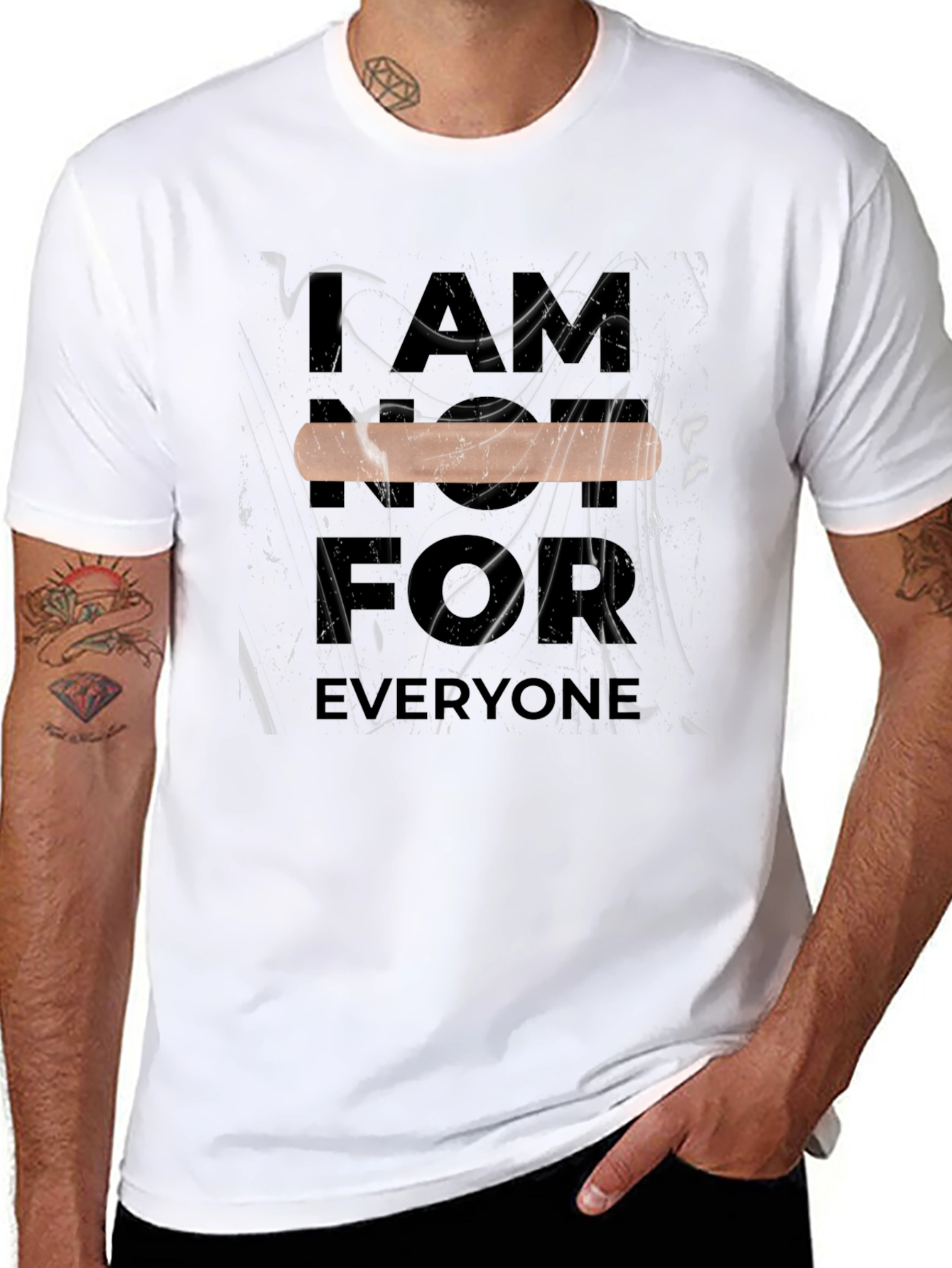 Black Inclusive T-Shirt - "I AM HERE FOR EVERYONE" view 8