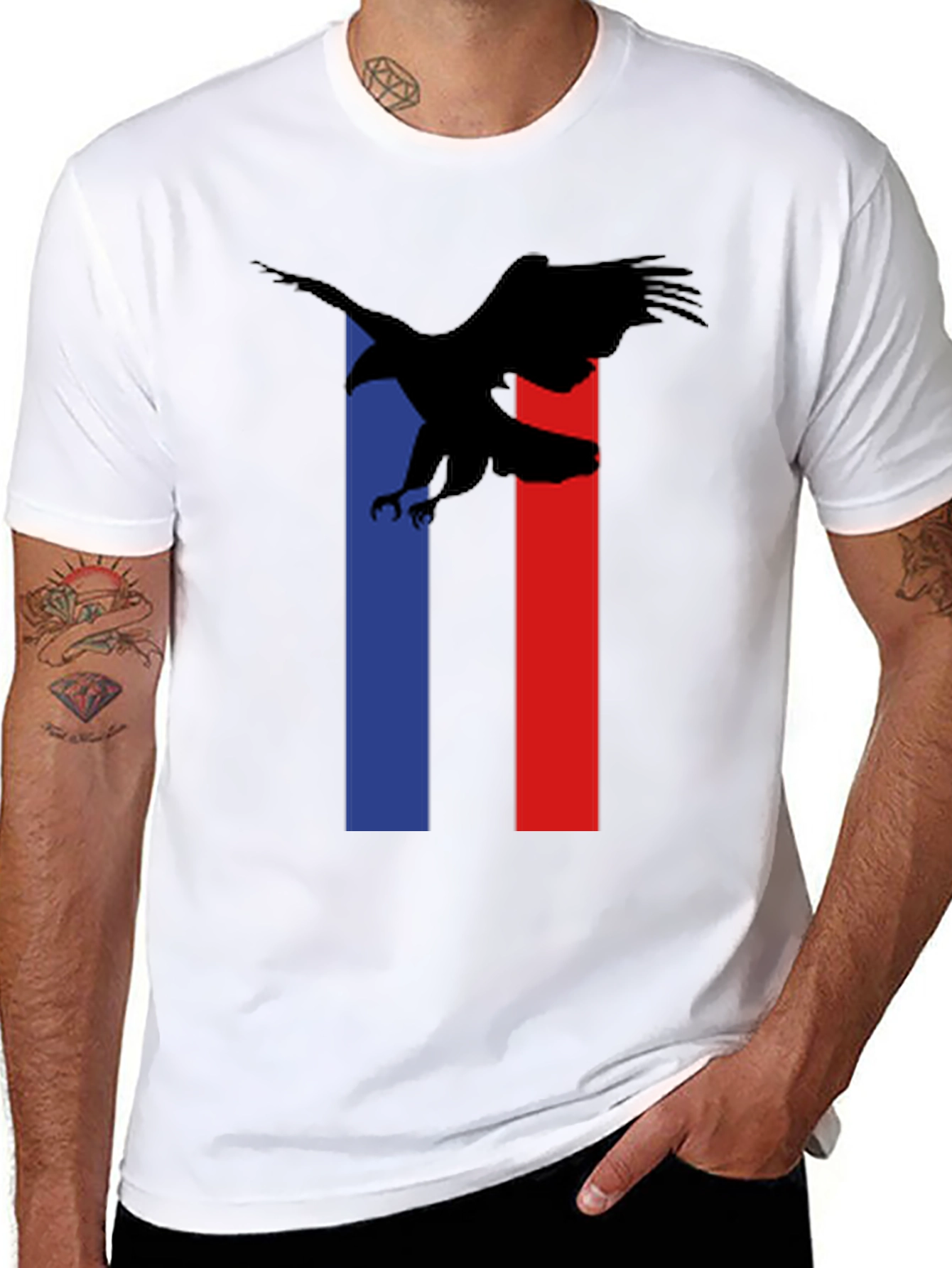 Black Eagle Graphic Tee - Black Crew Neck view 8