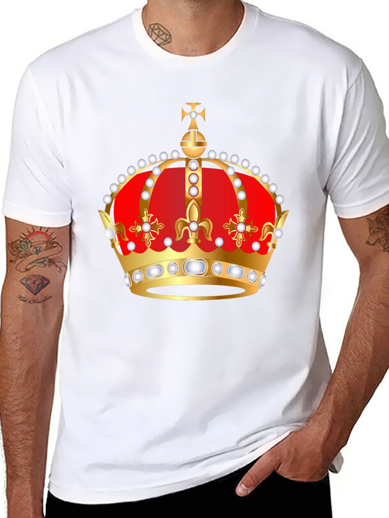 Black Crown Graphic Tee - Royal Style T-Shirt view 8