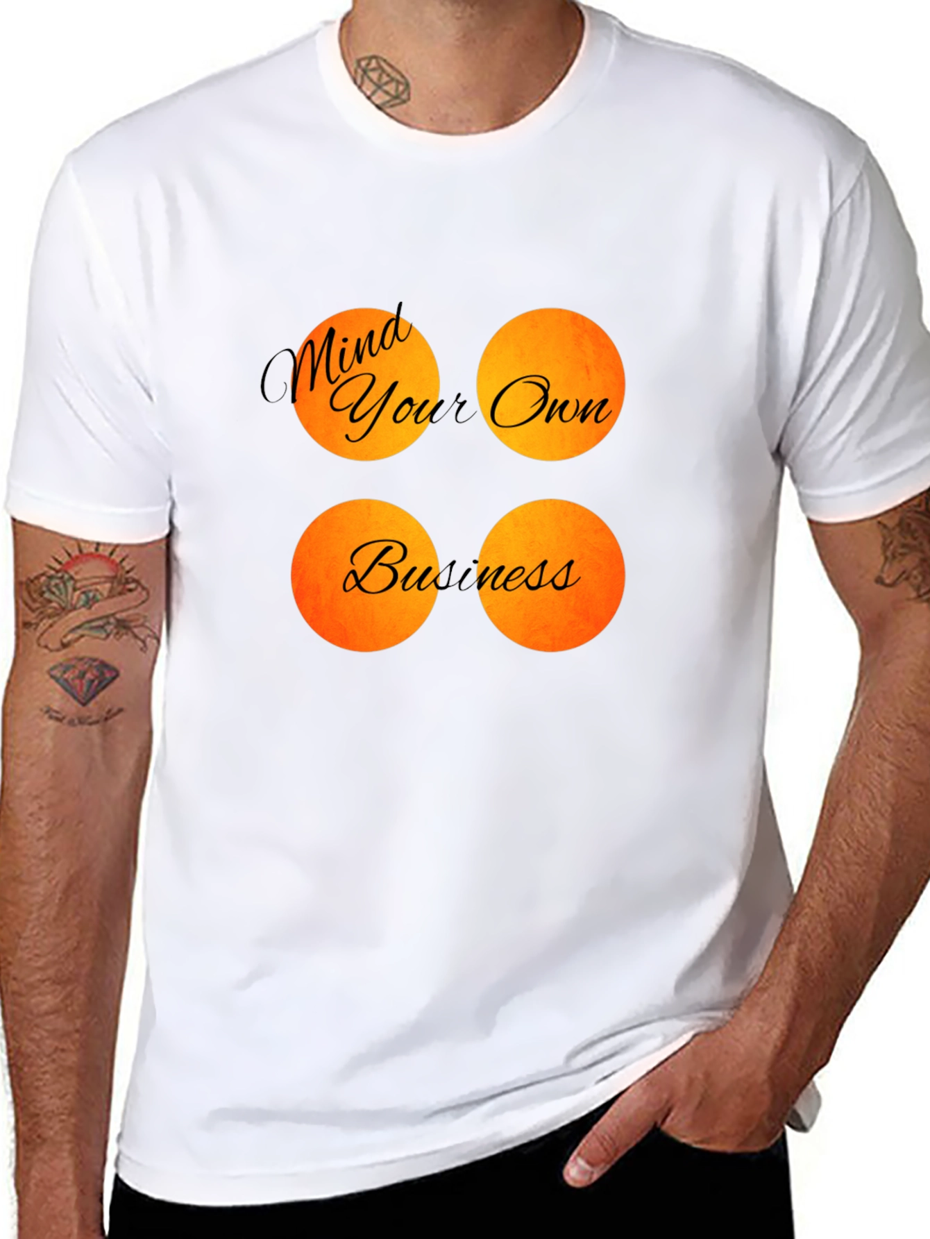 Black Mind Your Own Business Graphic Tee view 8