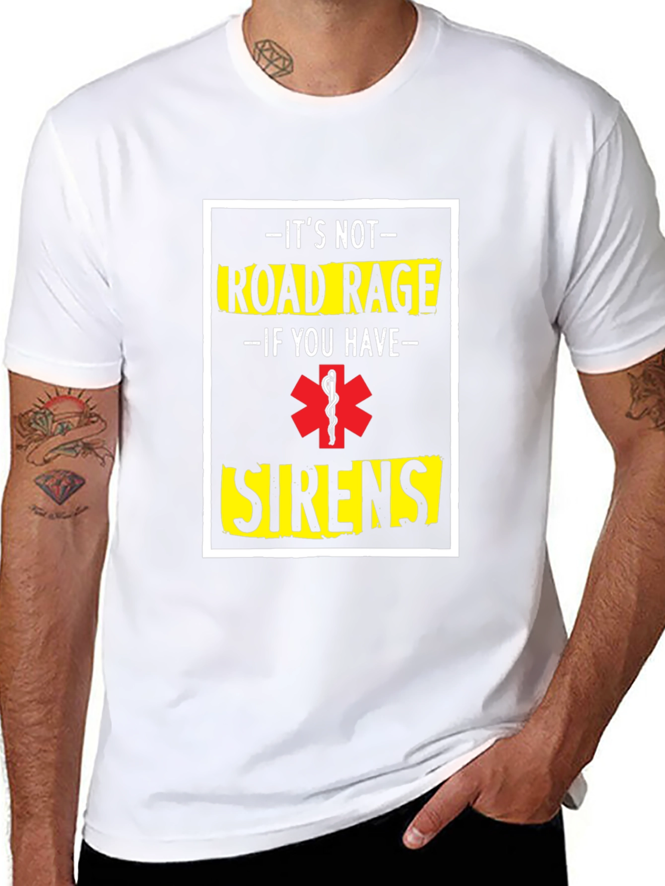 Black Road Rage Sirens T-Shirt view 8