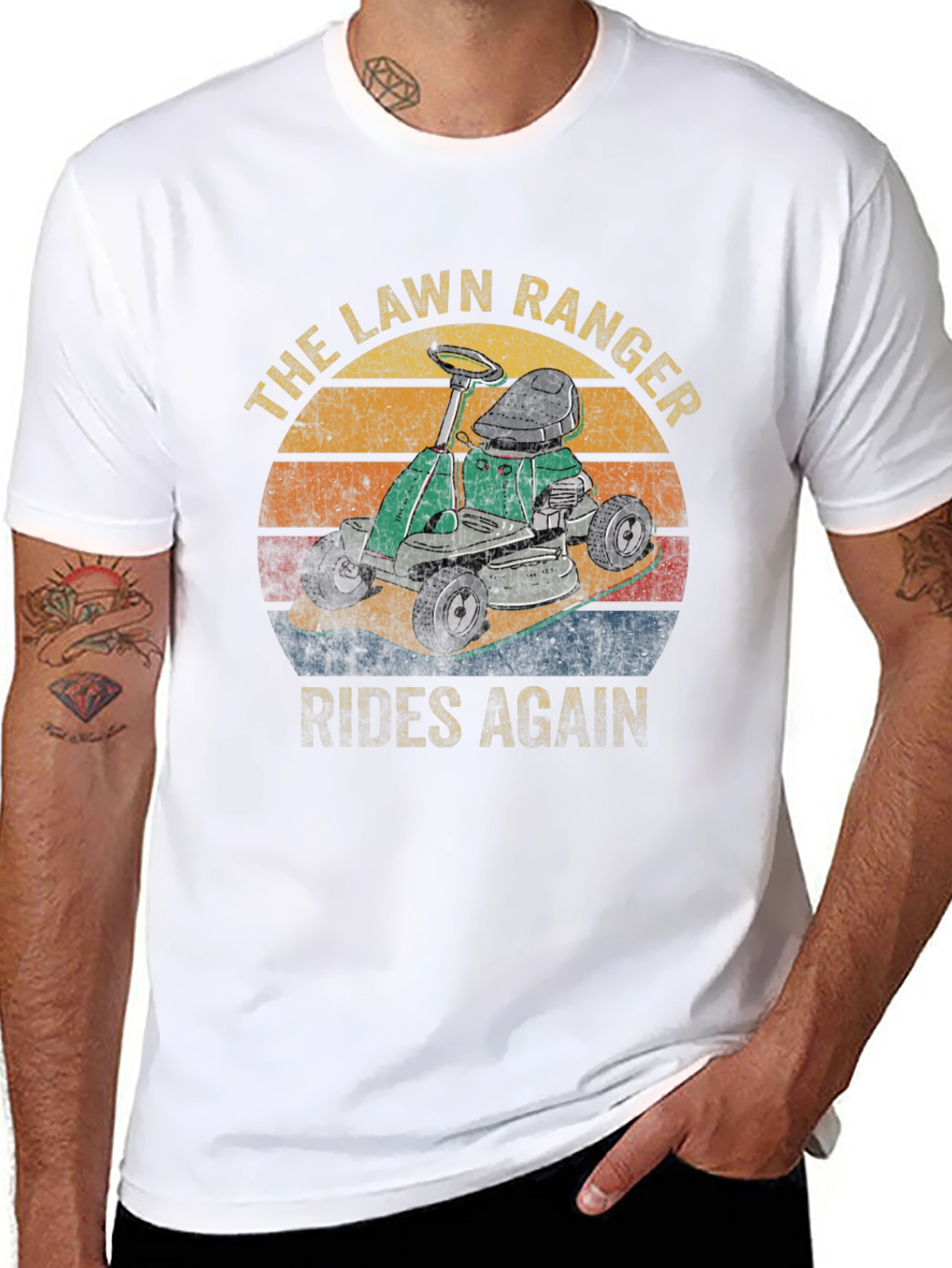 Black The Lawn Ranger T-Shirt - Rides Again Graphic Tee view 8