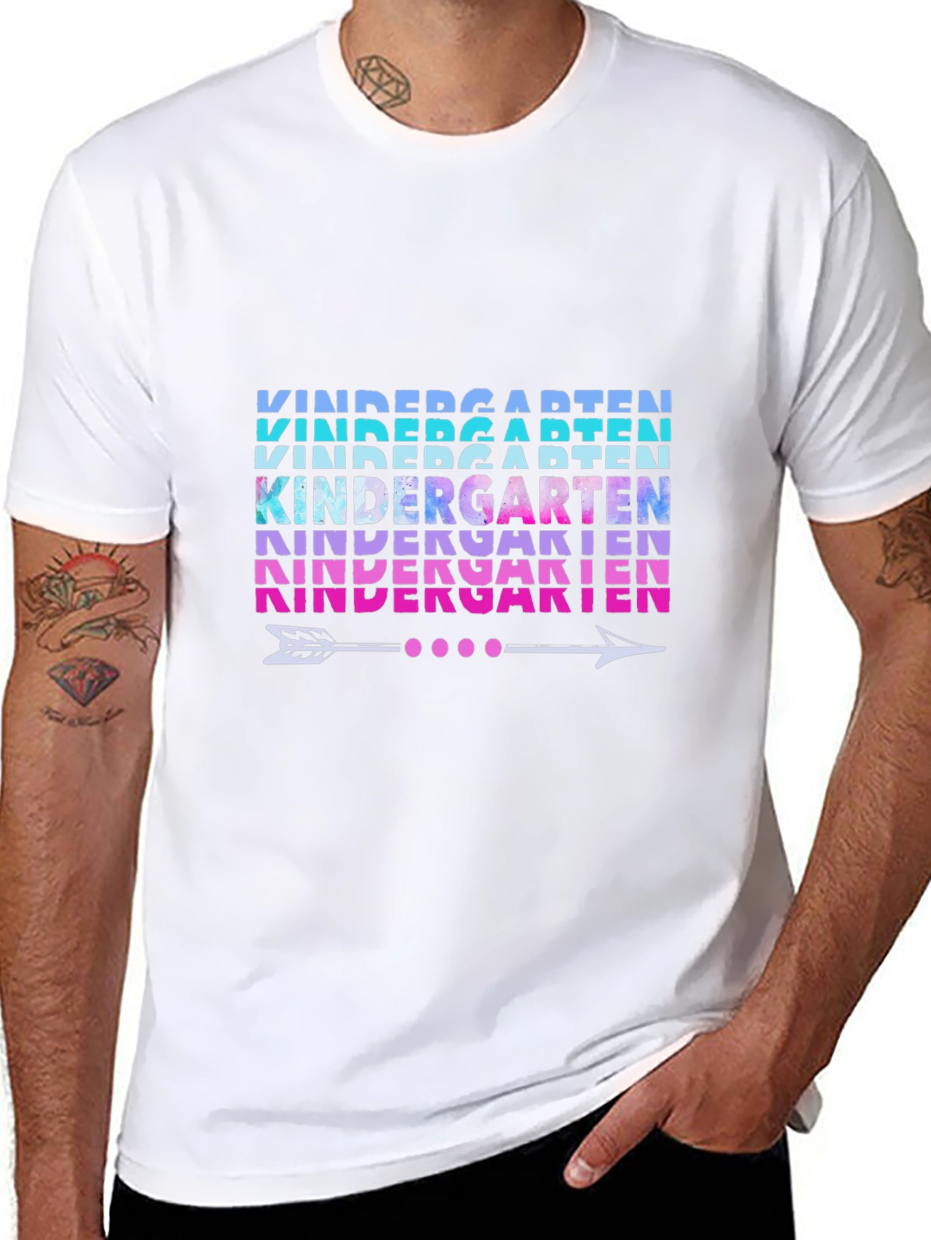 Black Kindergarten Arrow Graphic Tee view 8