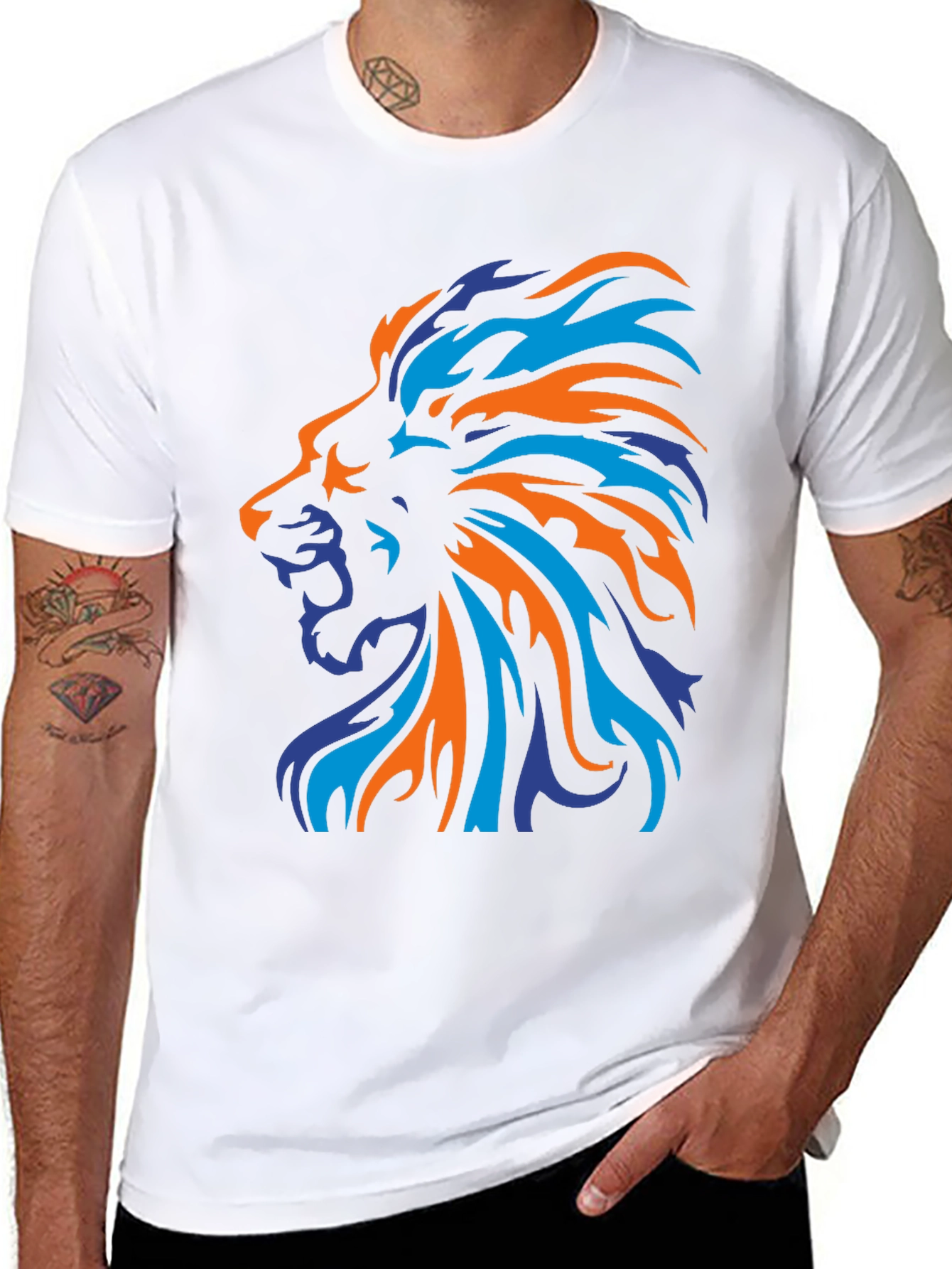 Black Lion Graphic Tee - Bold Style, Soft Comfort view 8