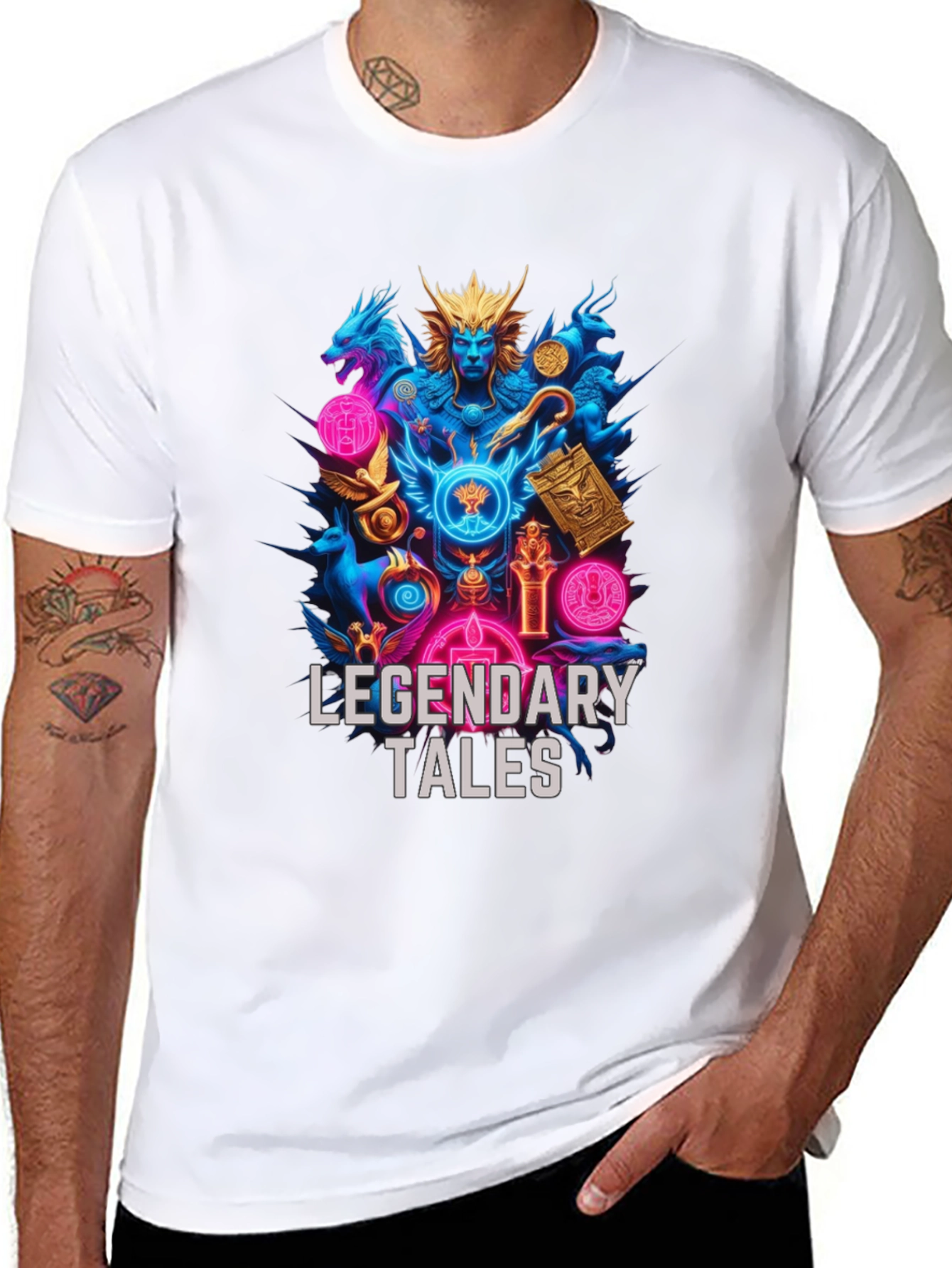 Black Legendary Tales Graphic Tee view 8