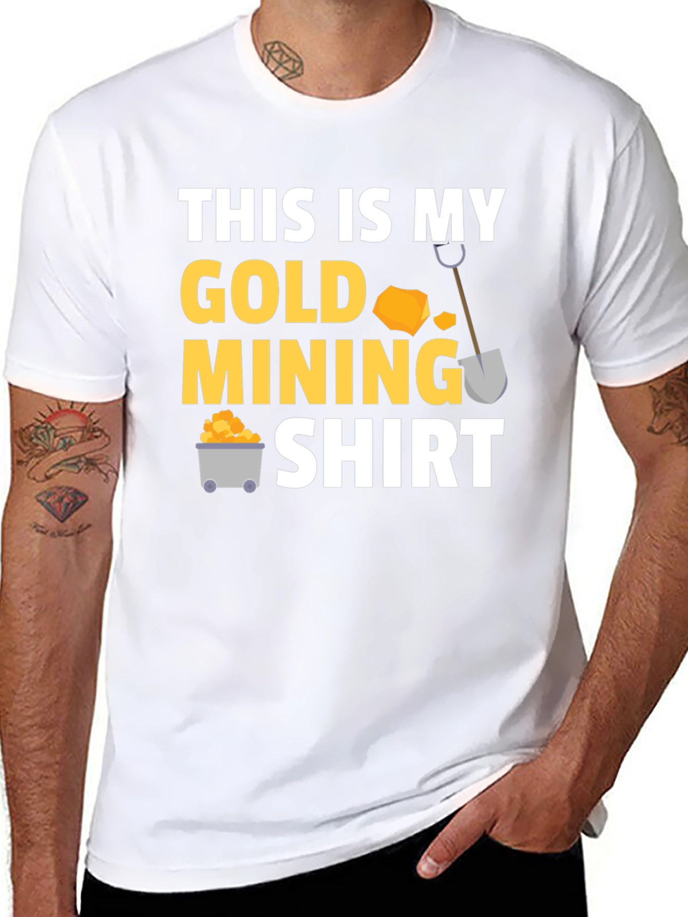 Black Gold Mining Shirt - Funny Mining T-Shirt view 8