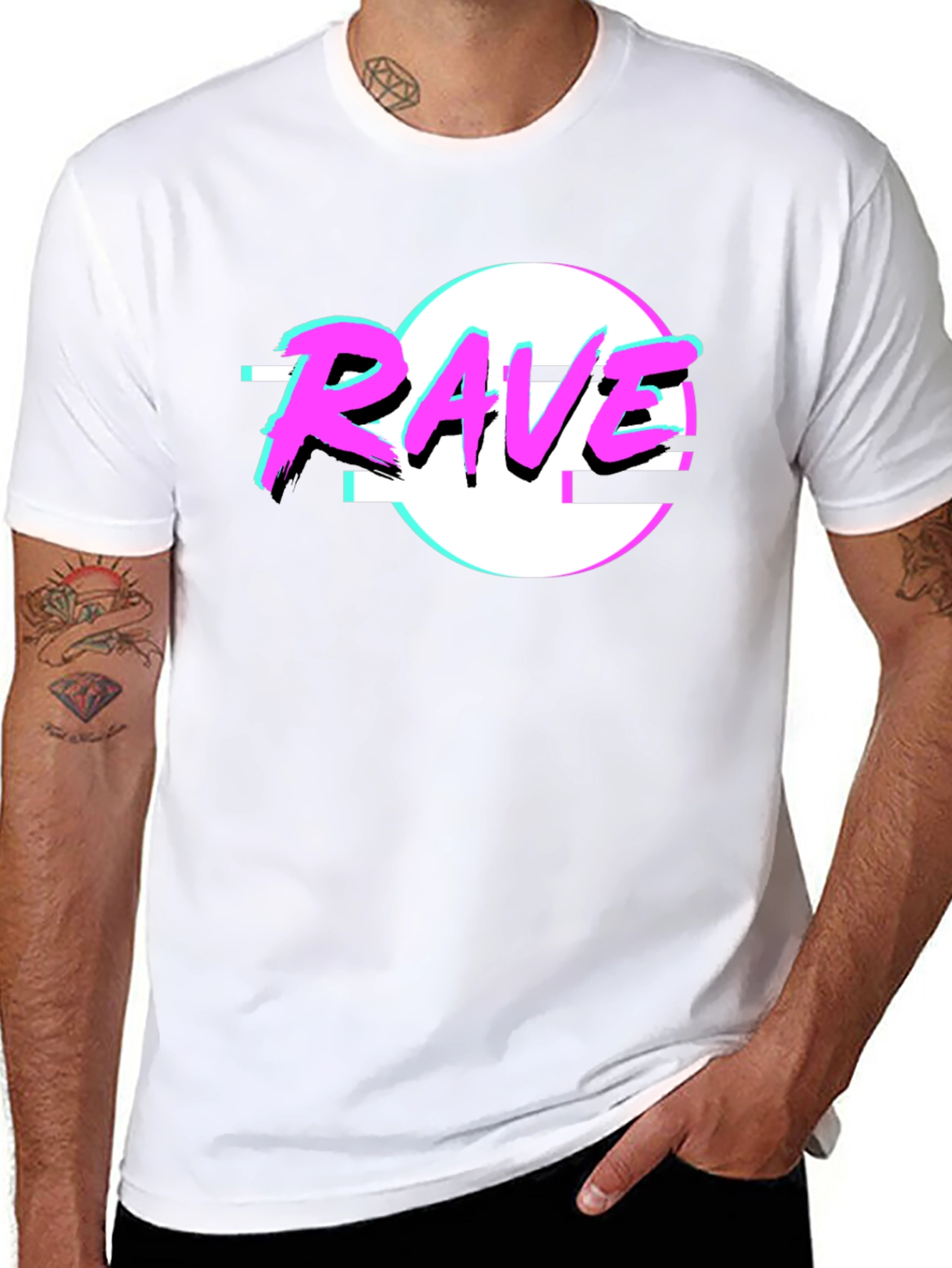 Rave Retro T-Shirt - 80s Neon Design - 8