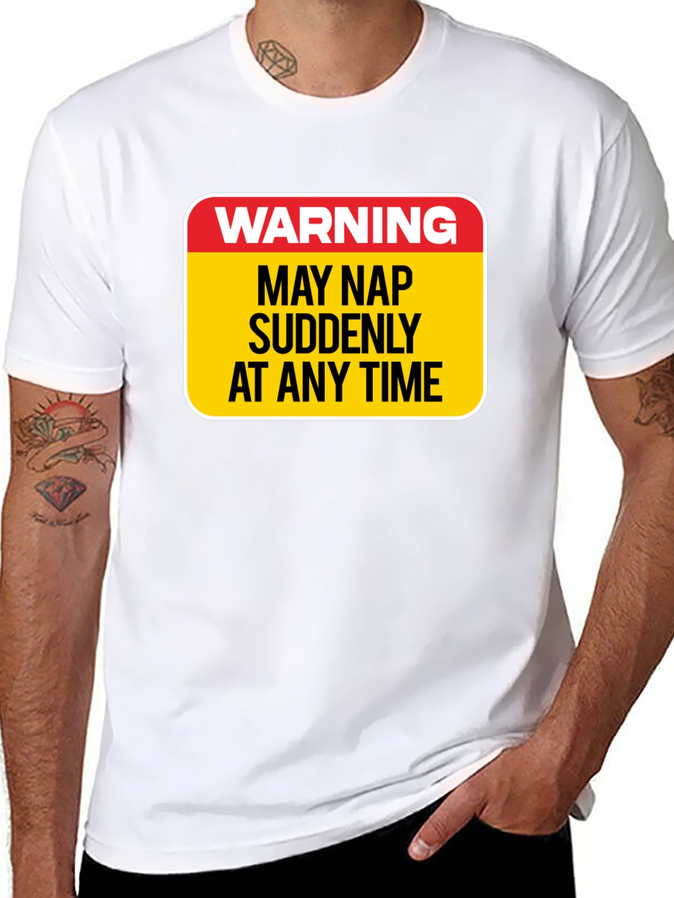 Black Warning: May Nap Suddenly T-Shirt view 8