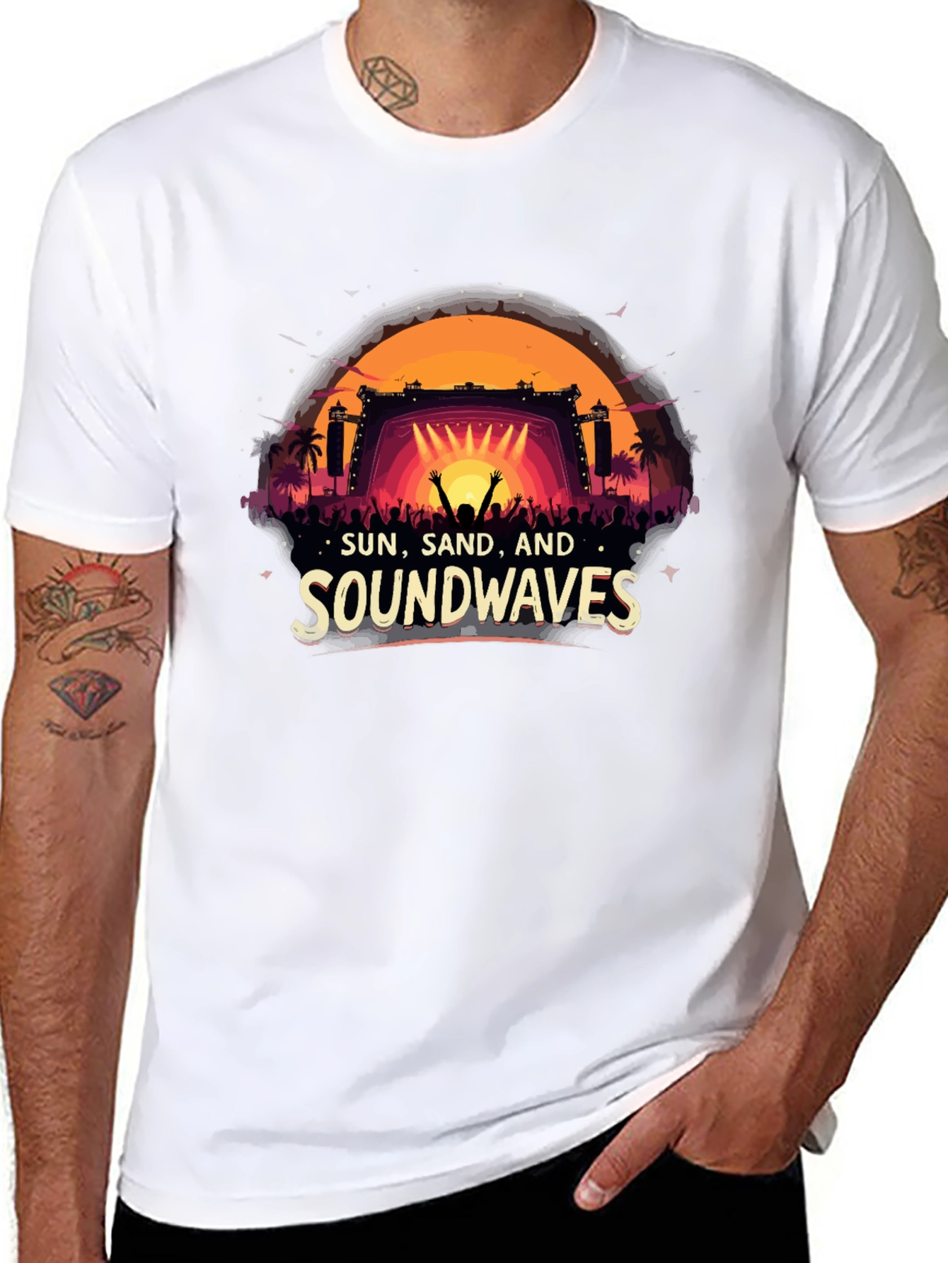 Sun, Sand, Soundwaves Graphic Tee - 8