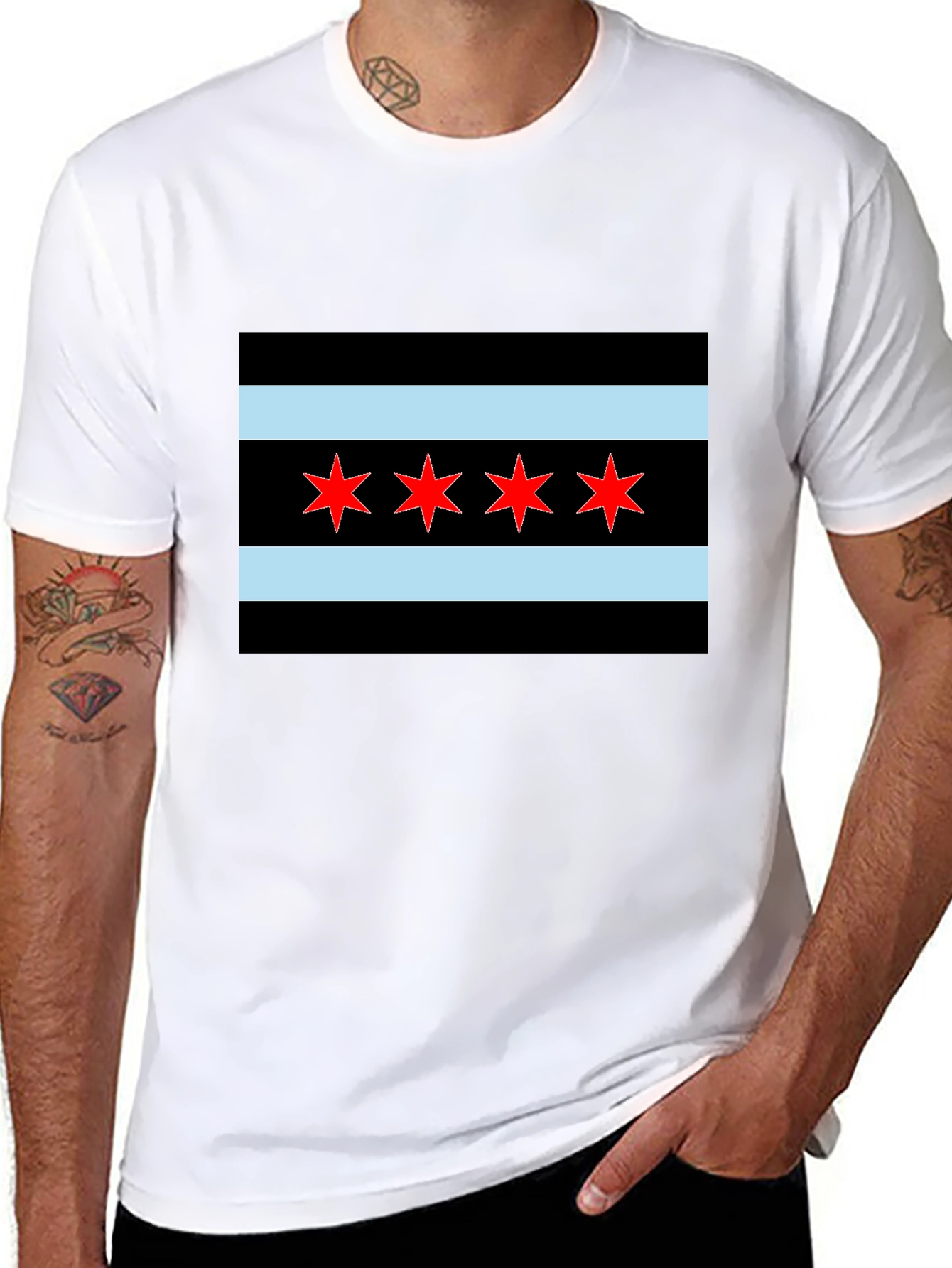 Chicago Flag Graphic T-Shirt - 8