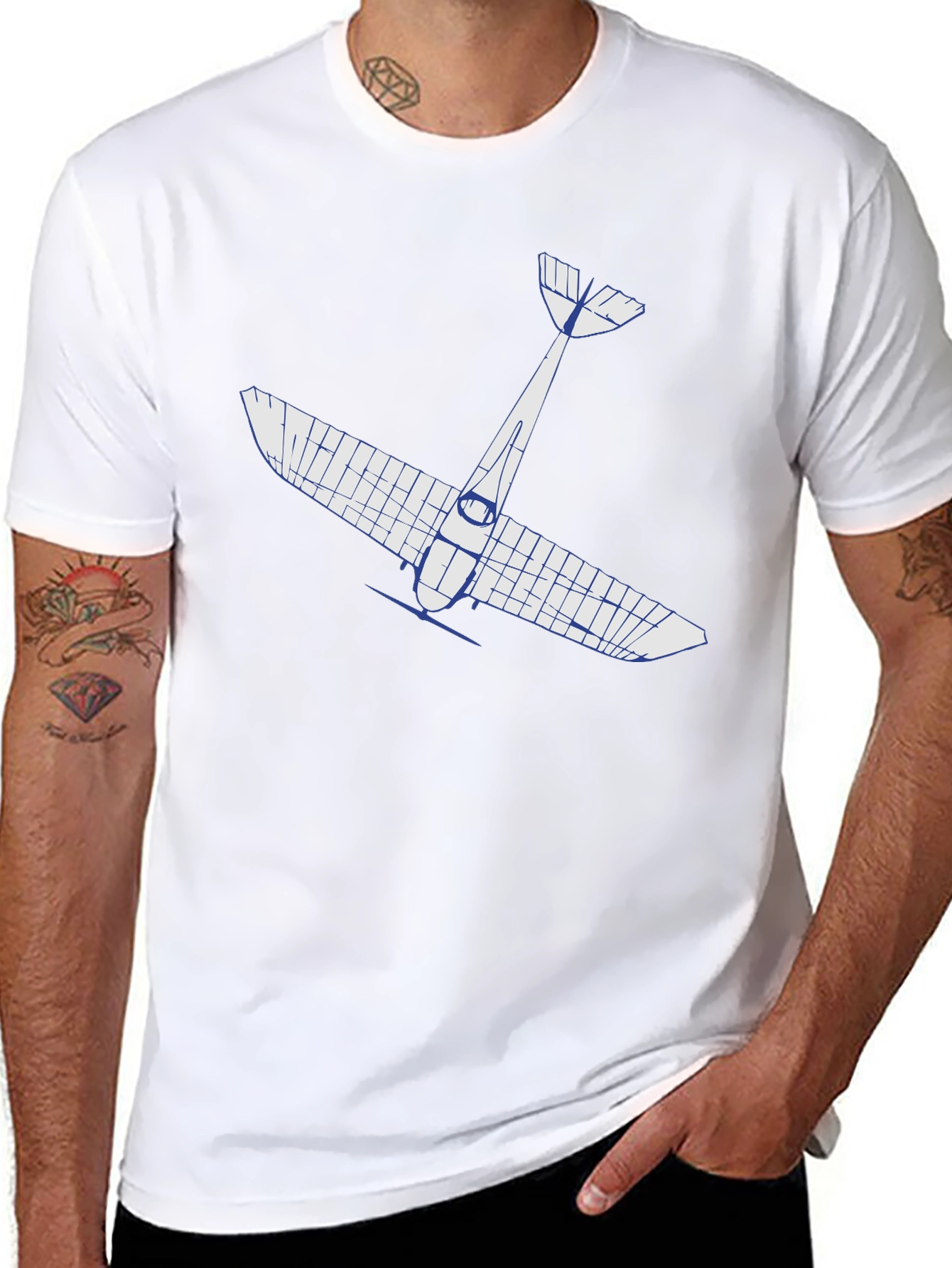 Black Airplane Graphic Tee - Pilot Gift view 8