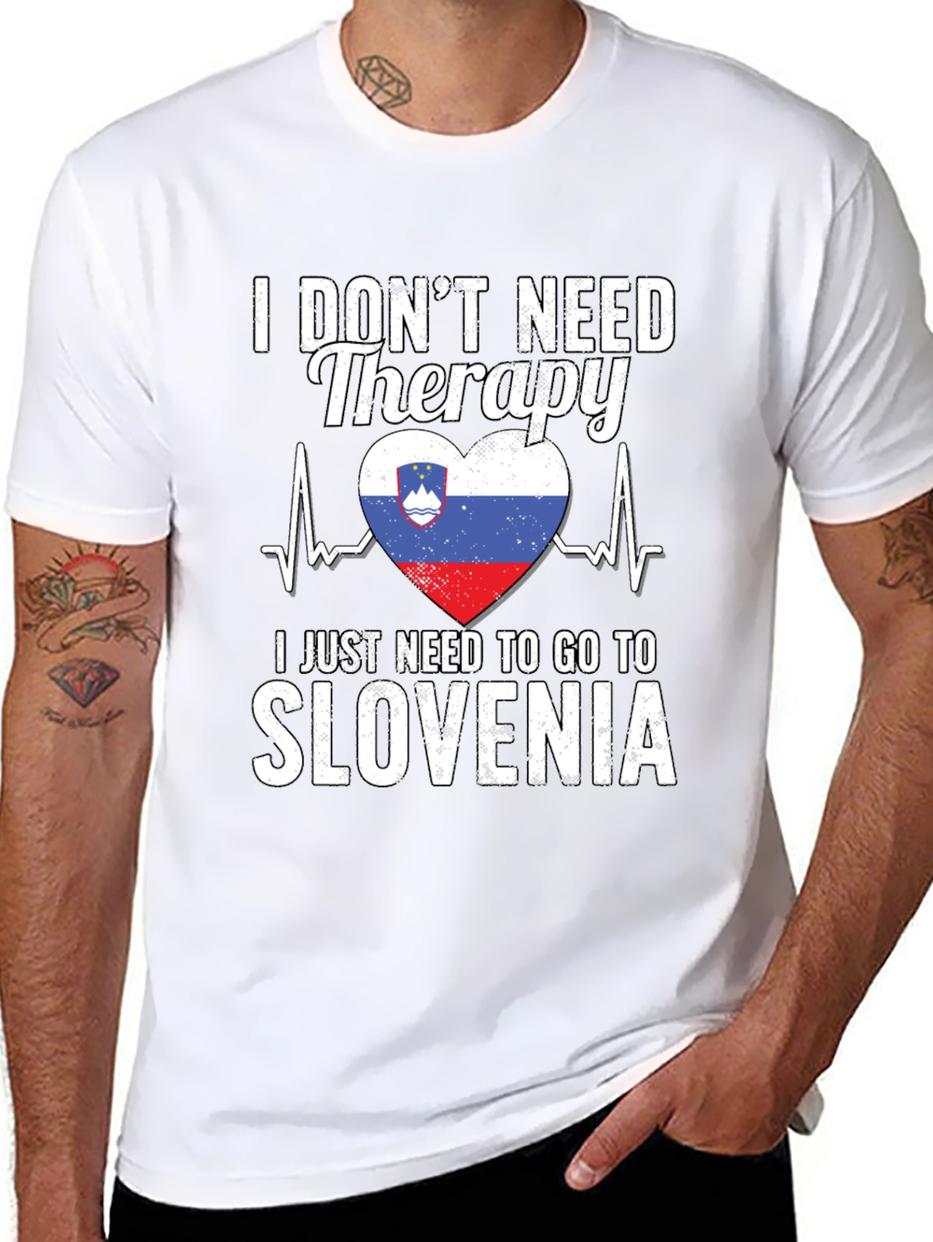 Black Slovenia Therapy T-Shirt view 8