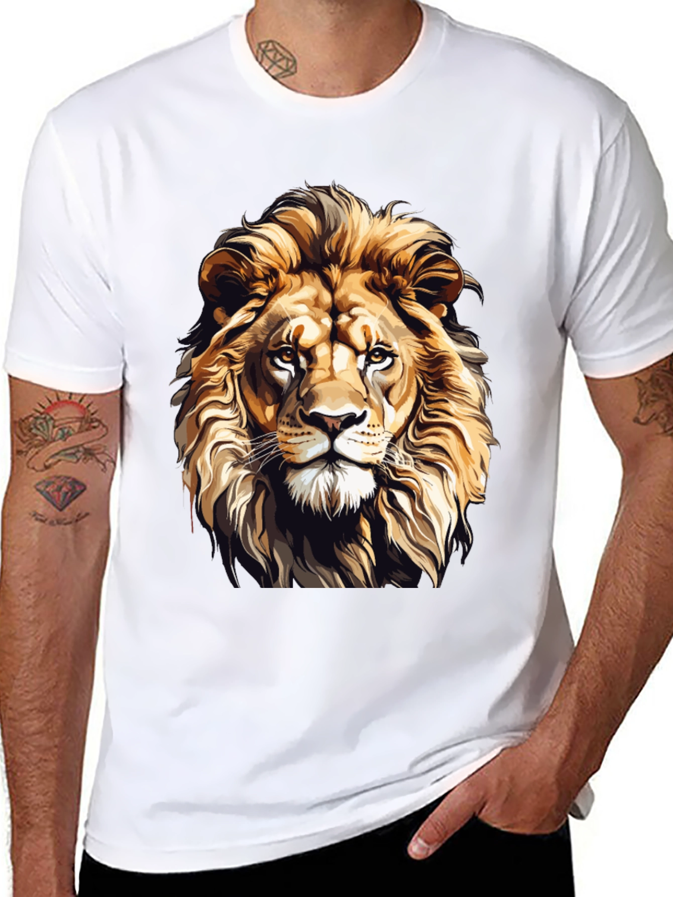 Black Lion Graphic T-Shirt - Fierce Style view 8