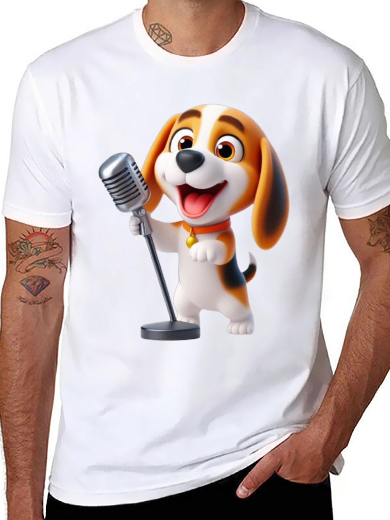 Black Dog Singing T-Shirt view 8
