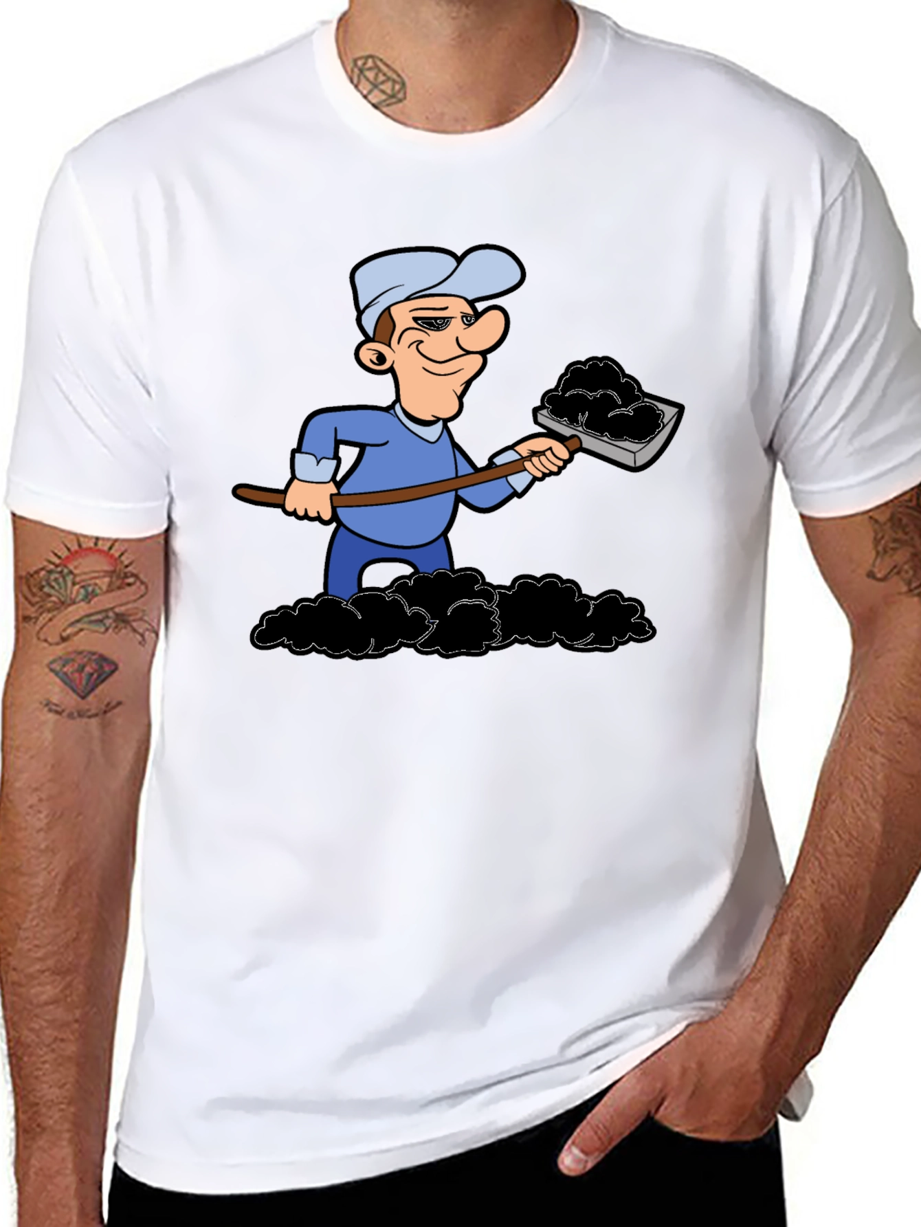 Black Coal Miner Graphic T-Shirt view 8