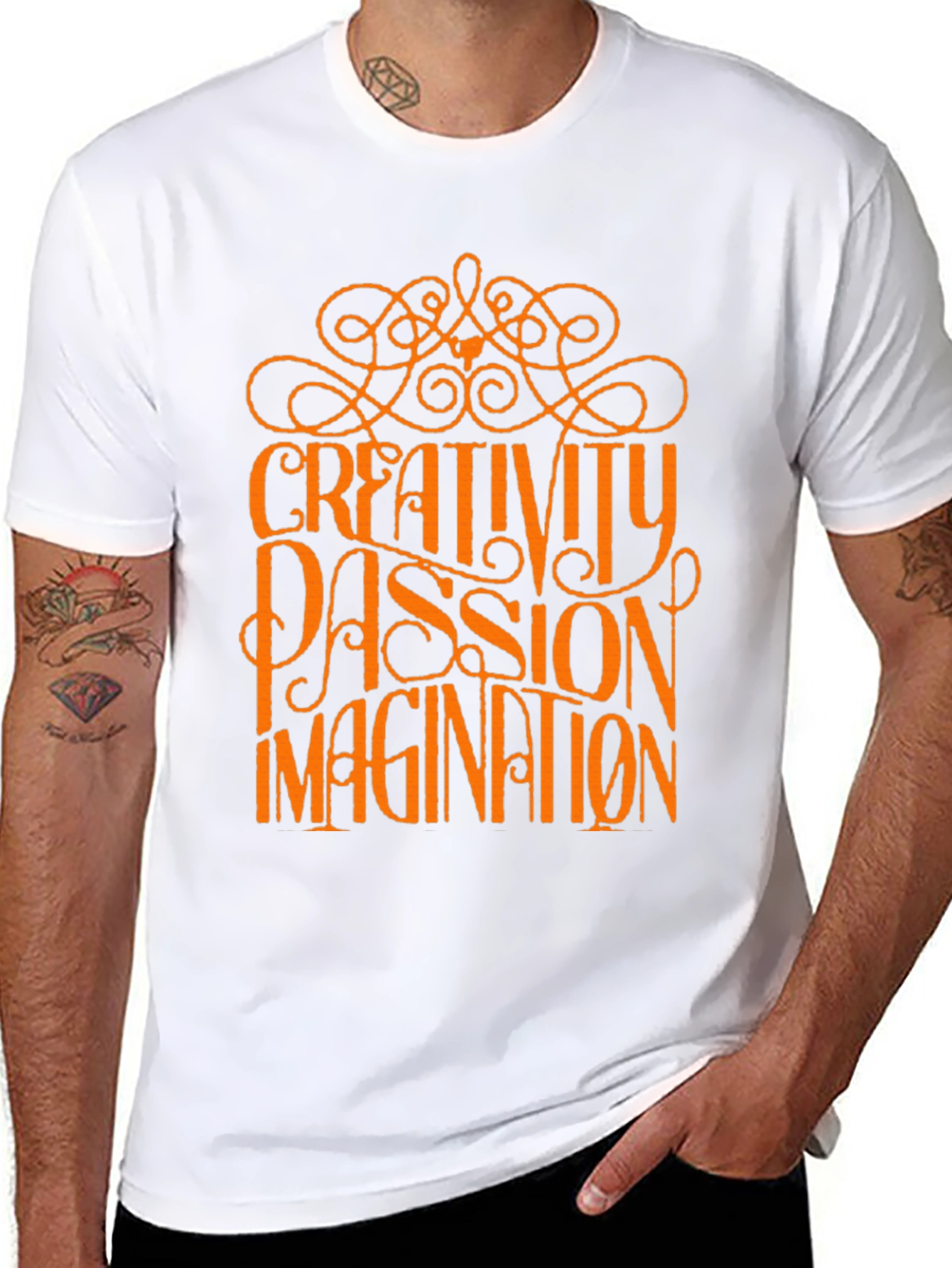 Black Creativity Passion Imagination Graphic Tee view 8