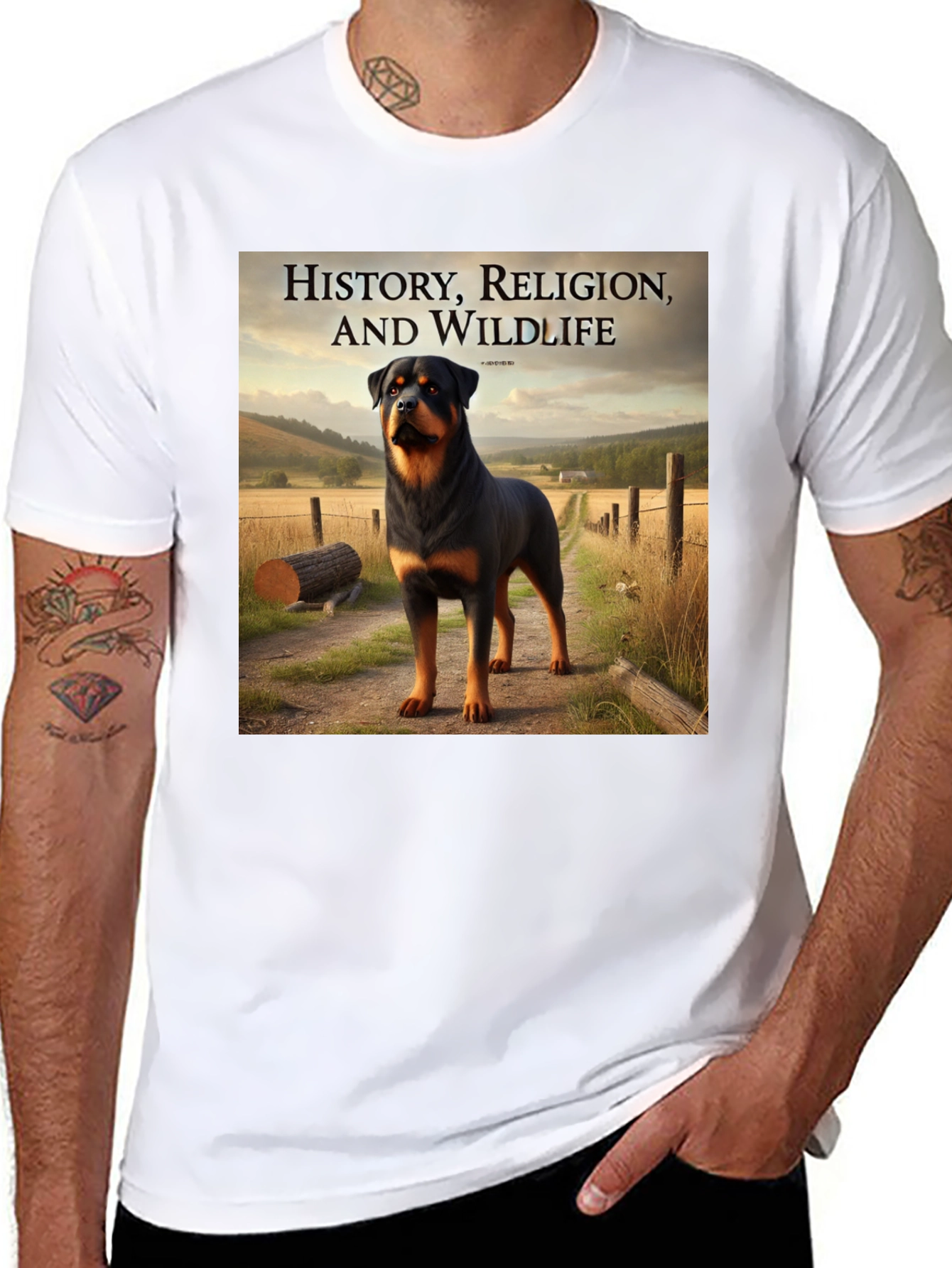 Rottweiler T-Shirt: History, Religion, & Wildlife Tee - 8