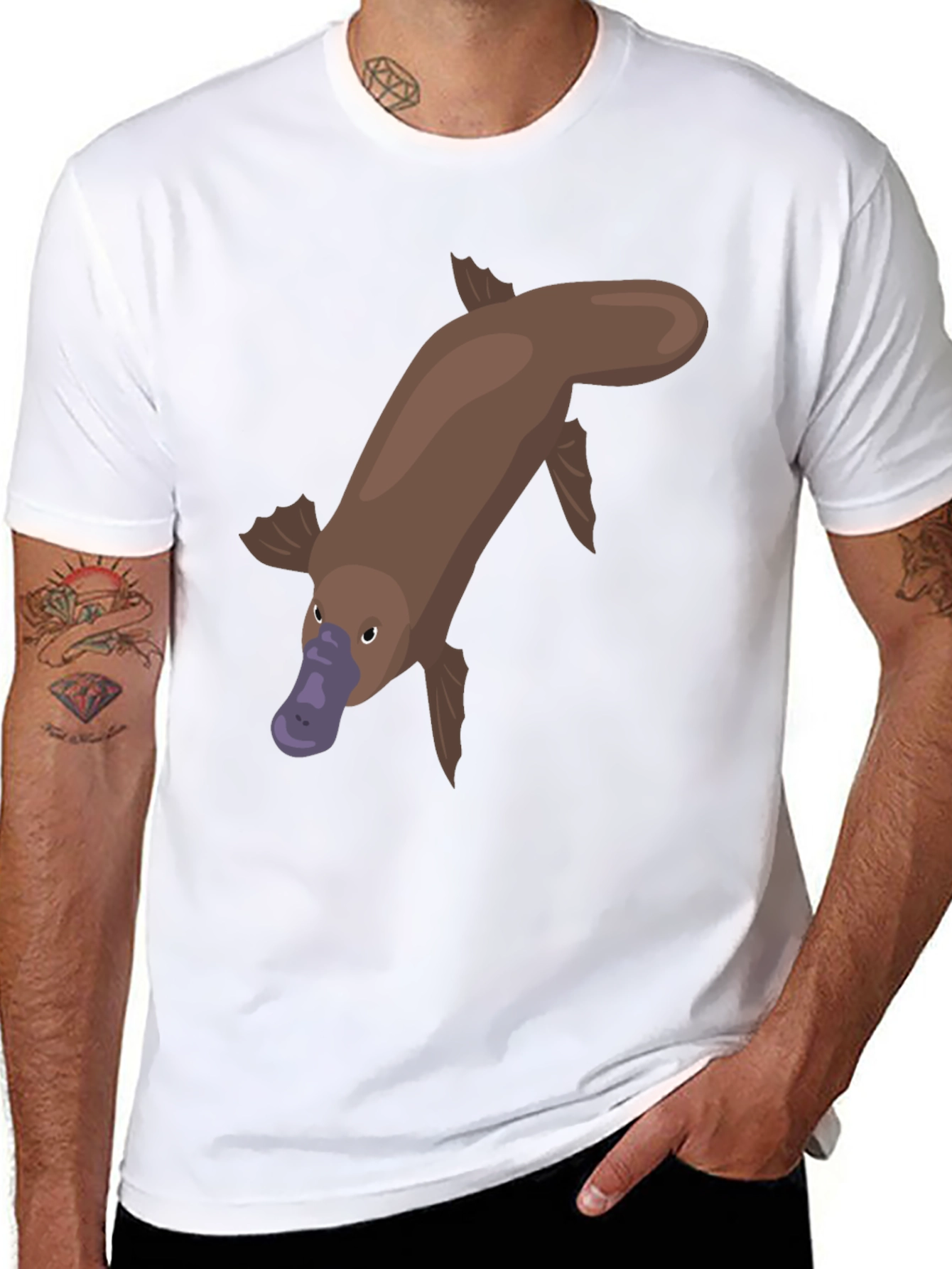 Black Platypus Graphic Tee - Unique Animal Shirt view 8