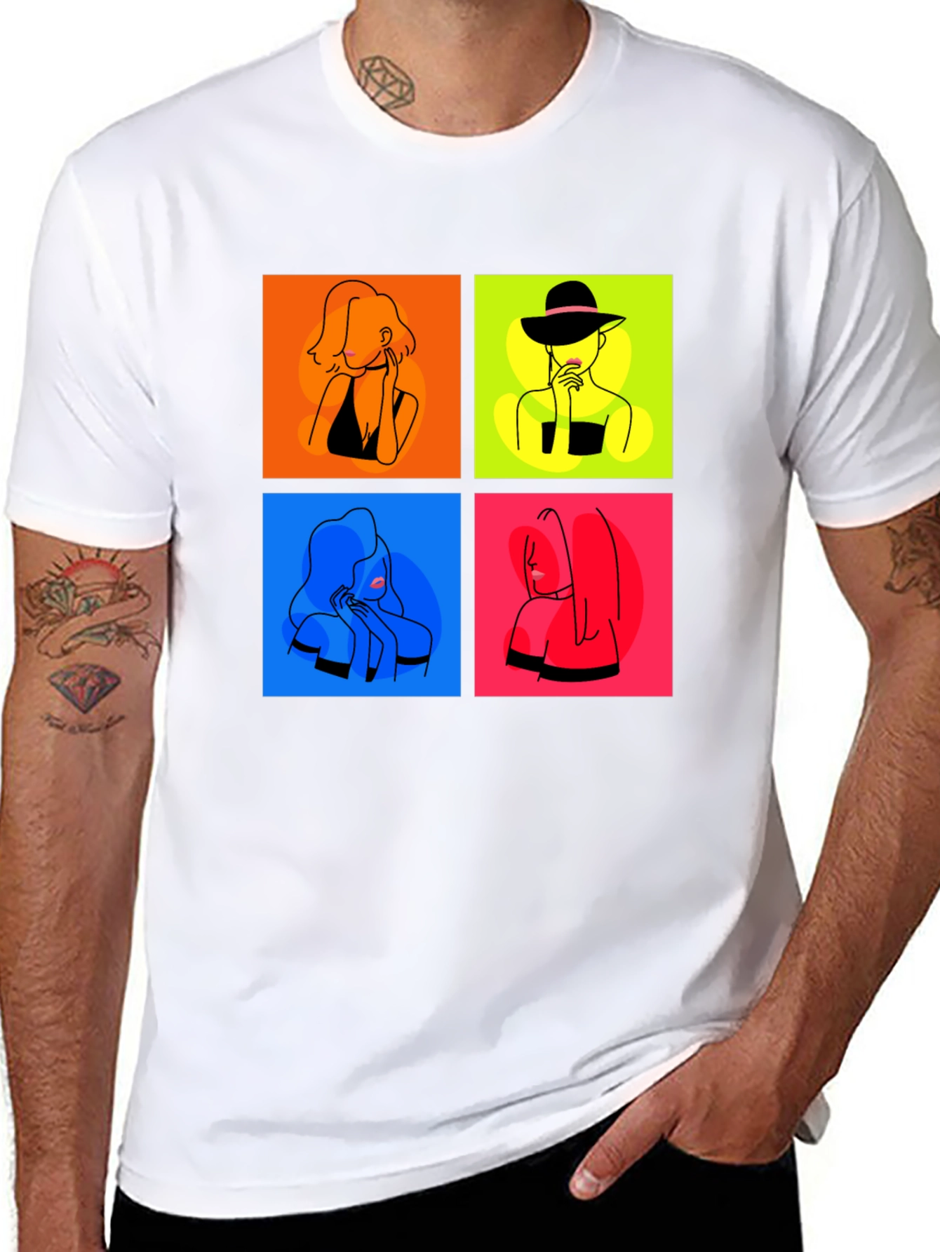 Black Modern Art Women's T-Shirt view 8