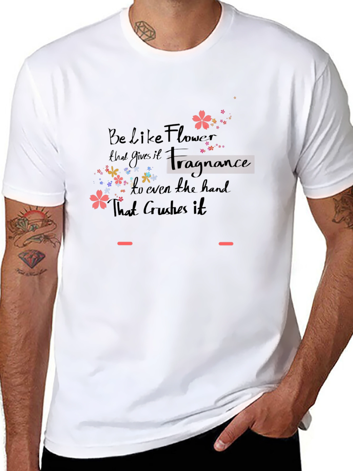 Black Be Like Flower T-Shirt - Inspirational Graphic Tee view 8
