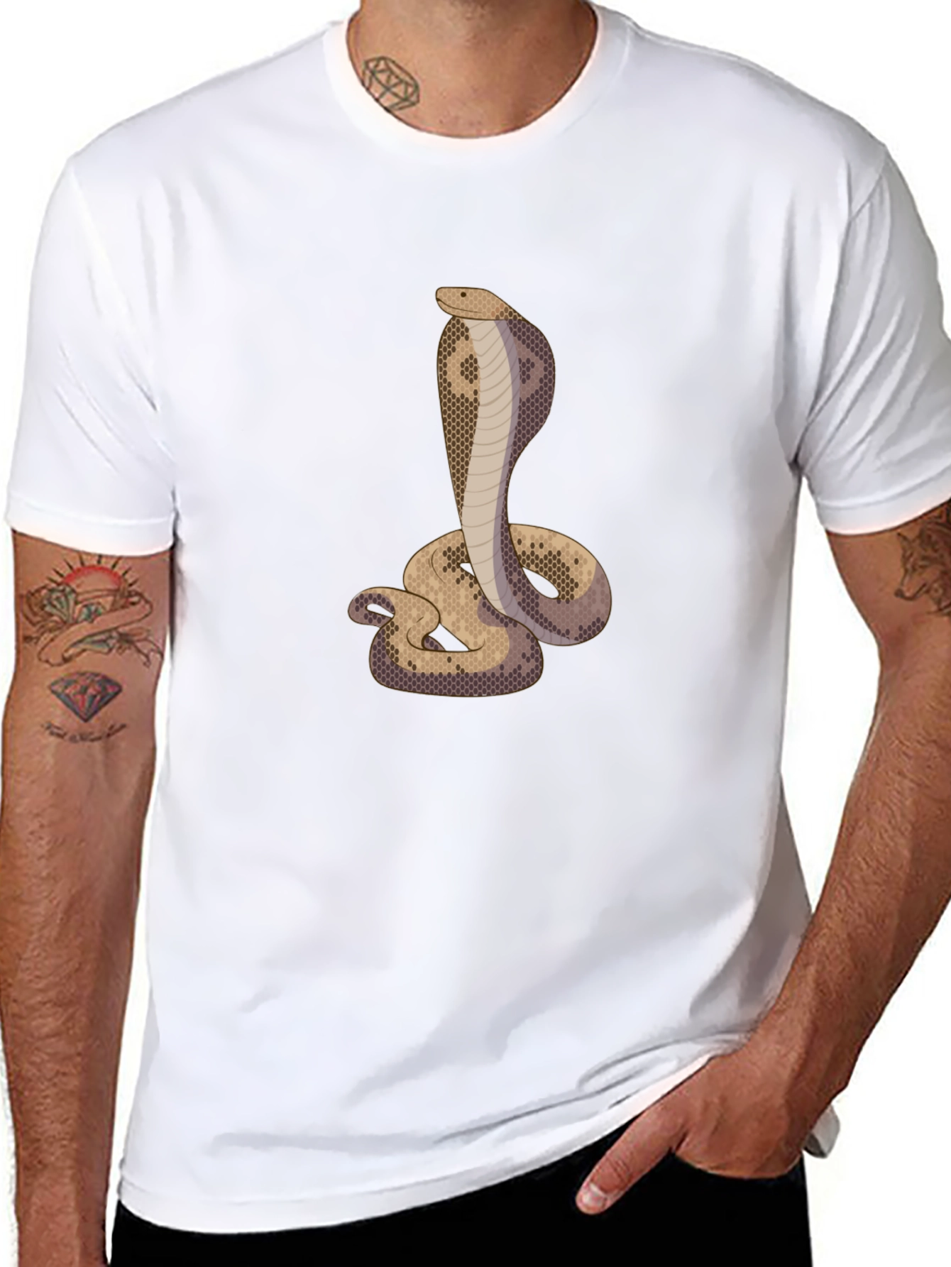Black Cobra Graphic Tee - Men's Black T-Shirt view 8