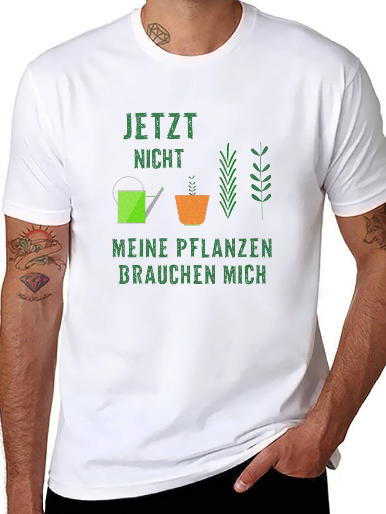 Black Plant Lover Graphic Tee - Jetzt Nicht Meine Pflanzen Brauchen Mich view 8