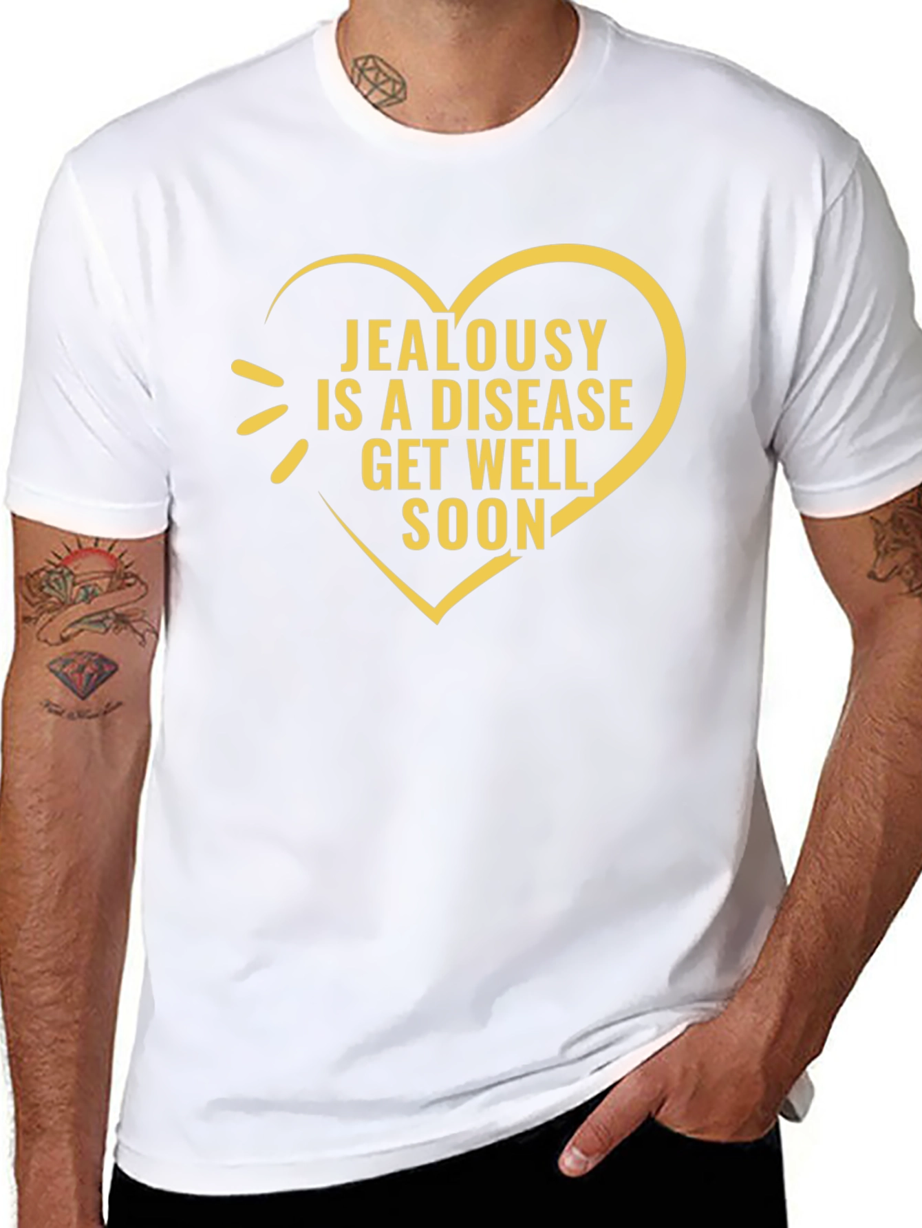 Jealousy Is a Disease Black Graphic T-Shirt - 8