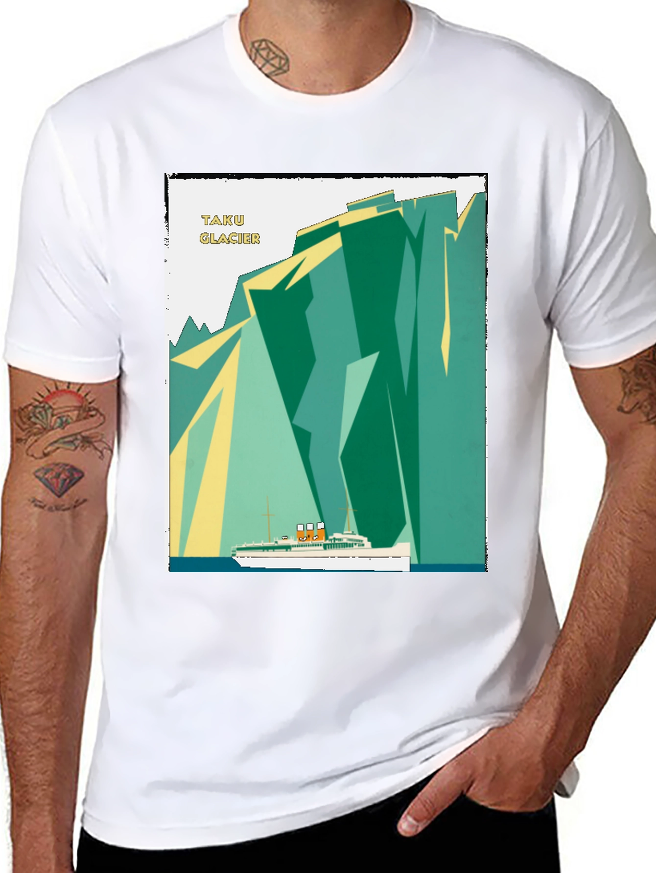 Black Taku Glacier Cruise Graphic Tee - Vintage Style view 8