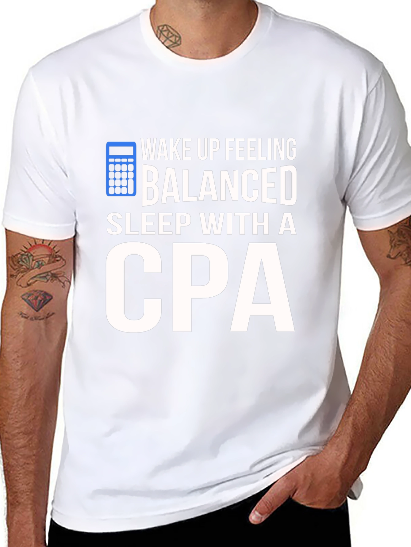 Black Balanced CPA T-Shirt: Funny Accountant Gift view 8