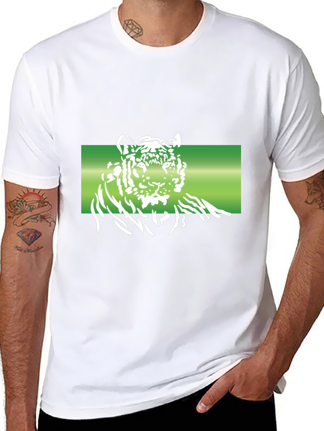 Black Tiger Graphic T-Shirt - Black view 8