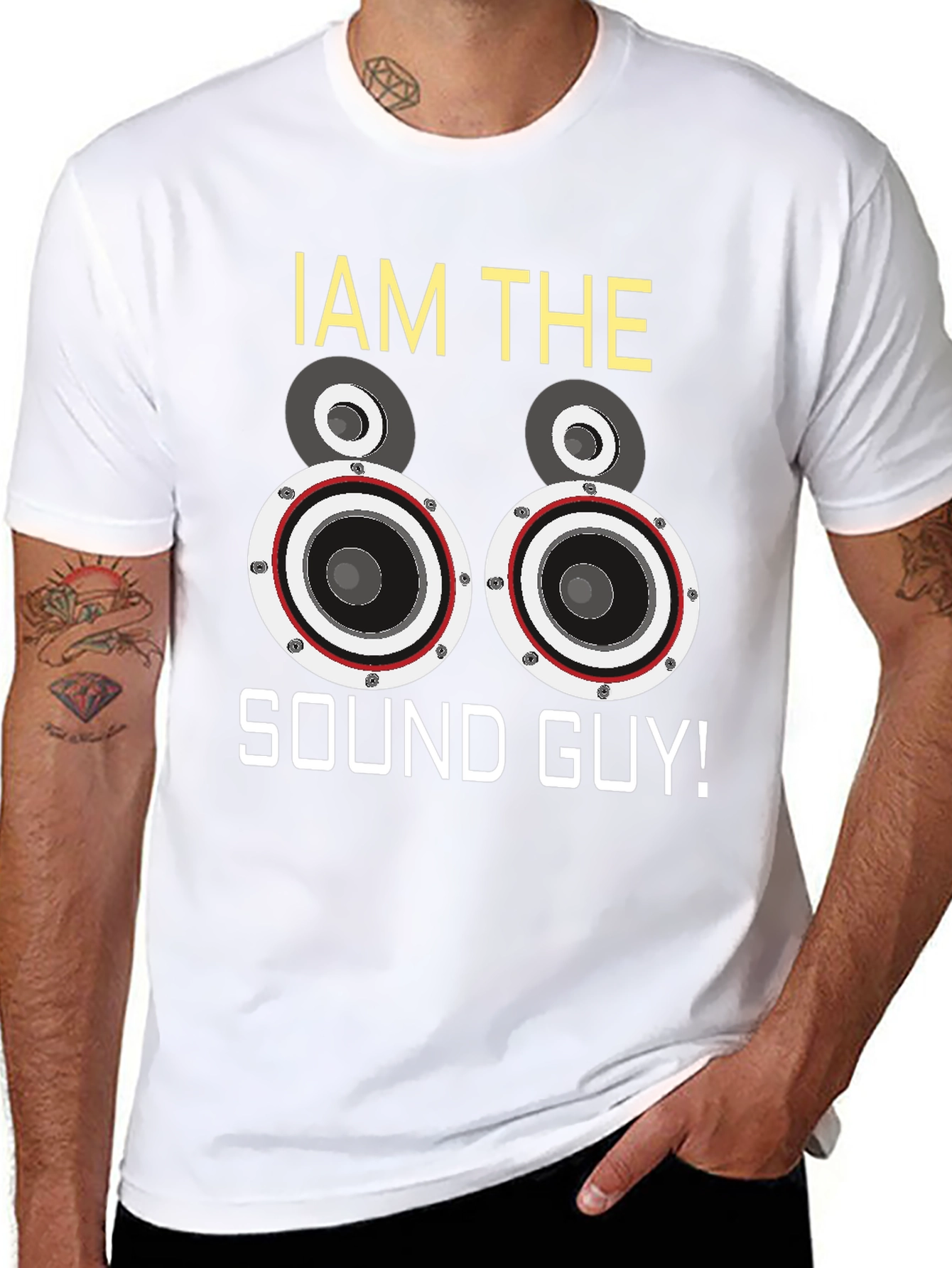 Black I am the Sound Guy T-Shirt Music Lover DJ Graphic Tee view 8