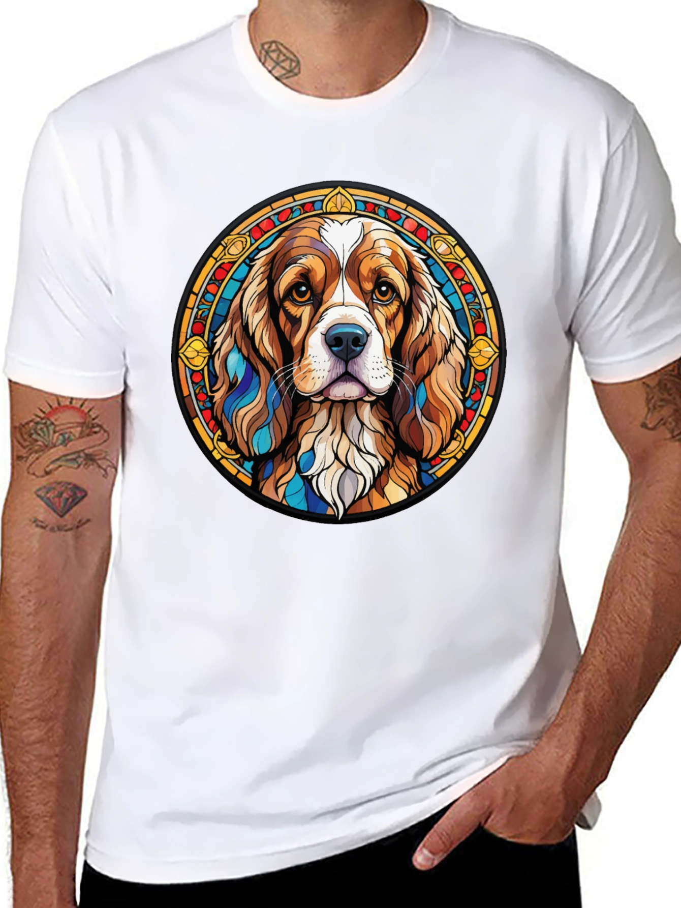 Black Dog Breed Graphic Tee - Stylish Round Design view 8